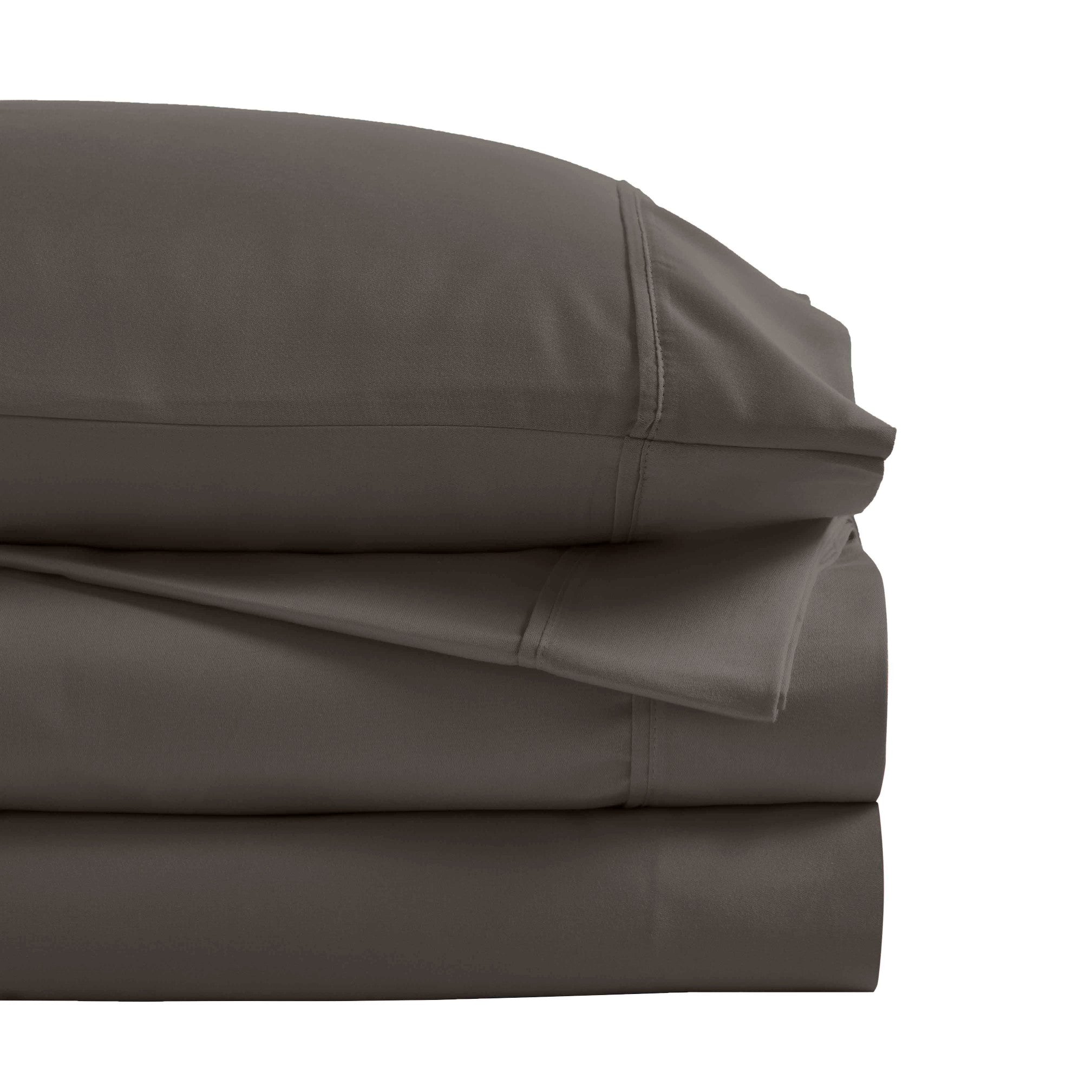 Luxury 1200 Thread Count Cotton Rich Solid Deep Pocket Bed Sheet Set - Queen Size, Ultra Soft & Breathable for a Comfortable Night's Sleep - Perfect for Master Bedrooms, Guest Rooms & Hotels