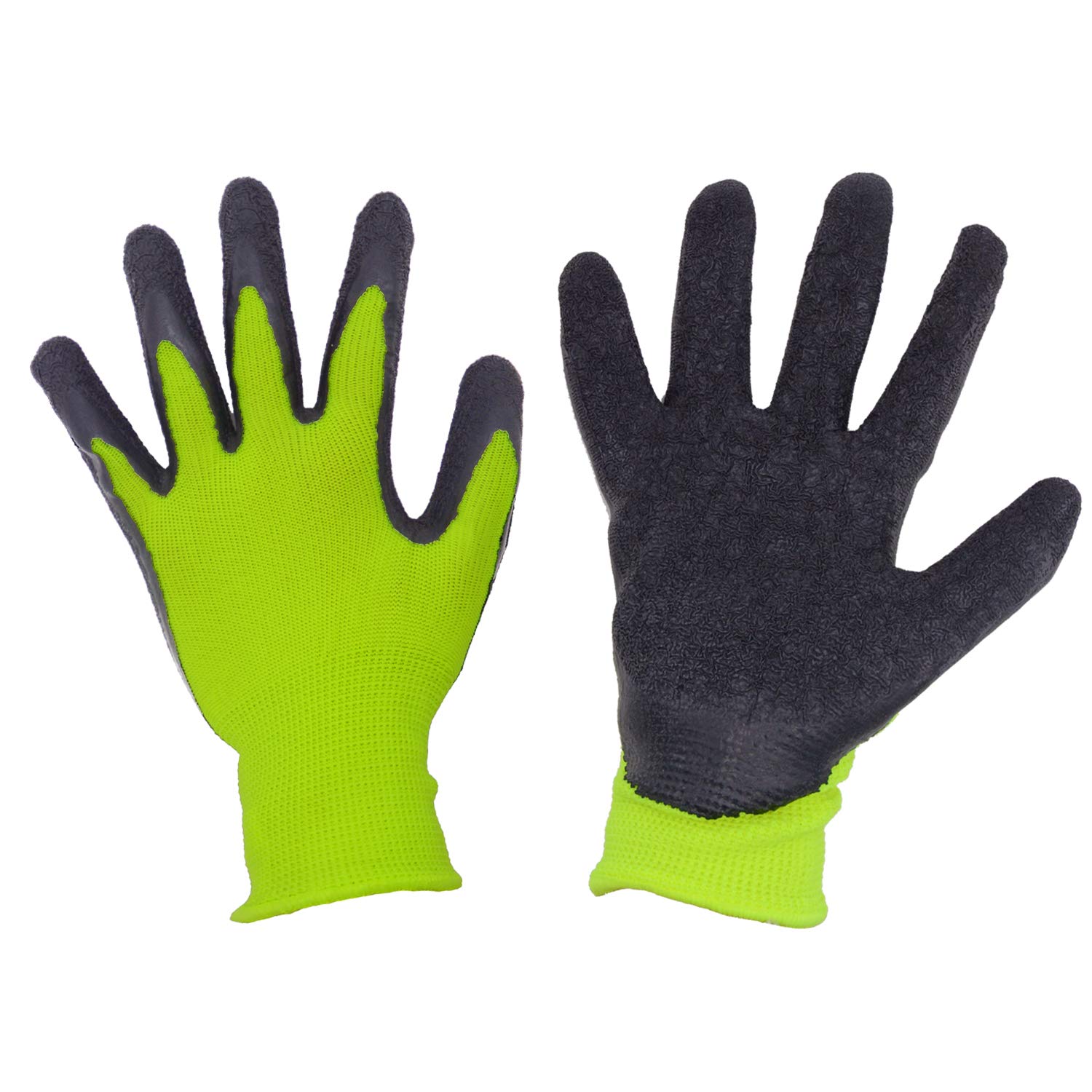 Kids Gardening Gloves 3-12 Years - 3 Pairs Rubber Work Gloves for Outdoor Play & Planting