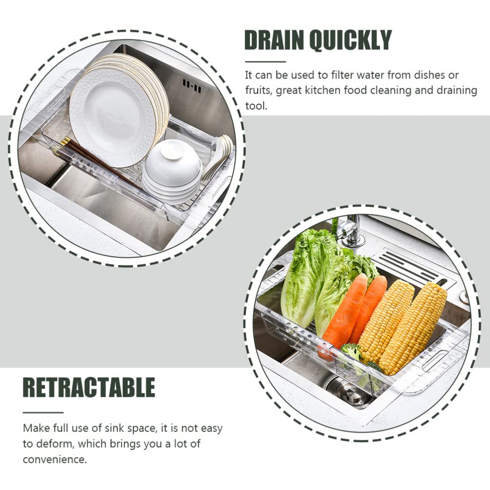 Stainless Steel Sink Drain Basket - Multi-Purpose Kitchen Storage Basket for Washing, Draining & Drying Fruits, Vegetables & Dishes - Perfect for Kitchen Sink Organization & Food Prep
