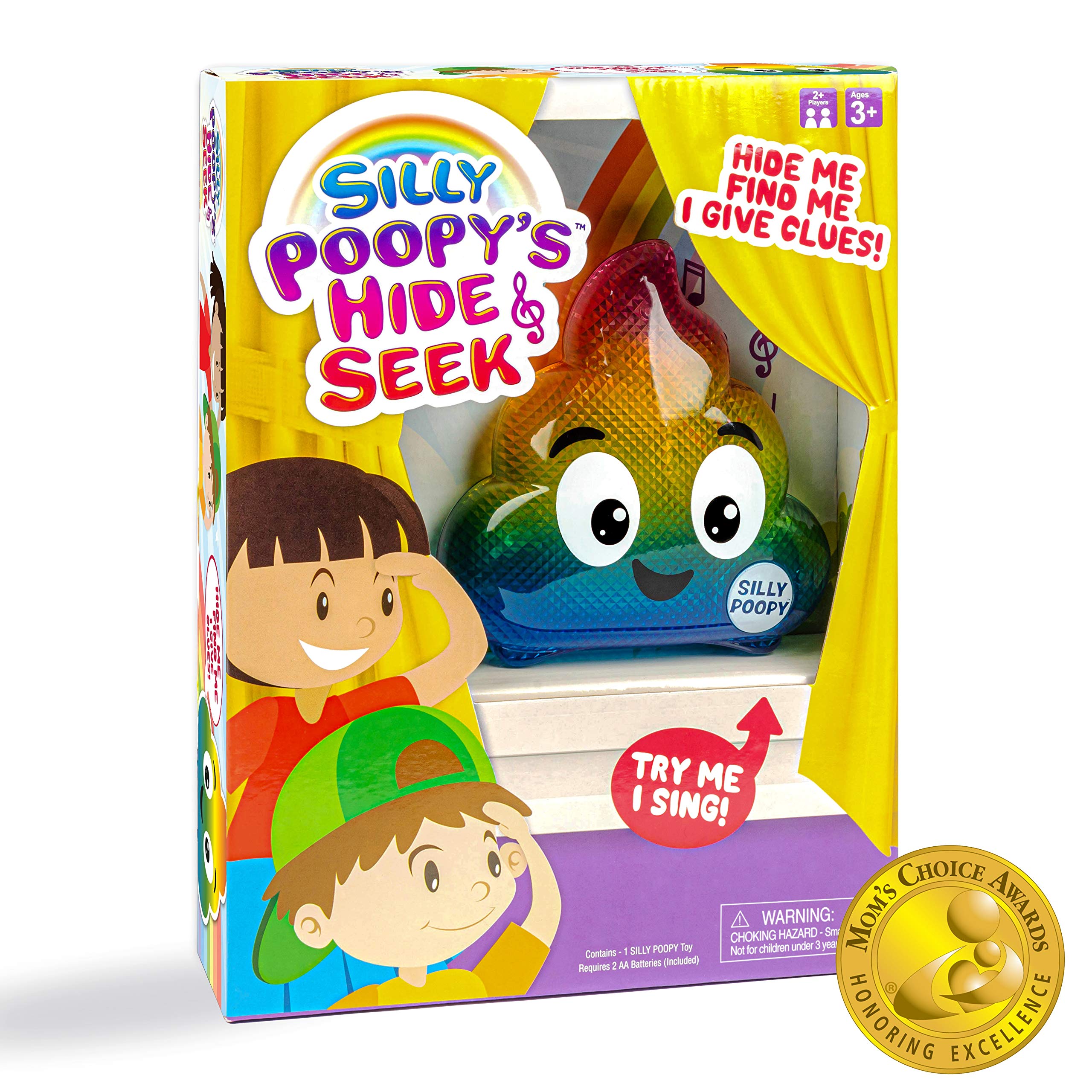 Relatable Silly Poopy's Hide & Seek - Interactive Talking & Singing Rainbow Learning Toy for Toddlers | Easter Gift with Toy & 2 AA Batteries | Fun Educational Play for Preschoolers & Birthday Parties