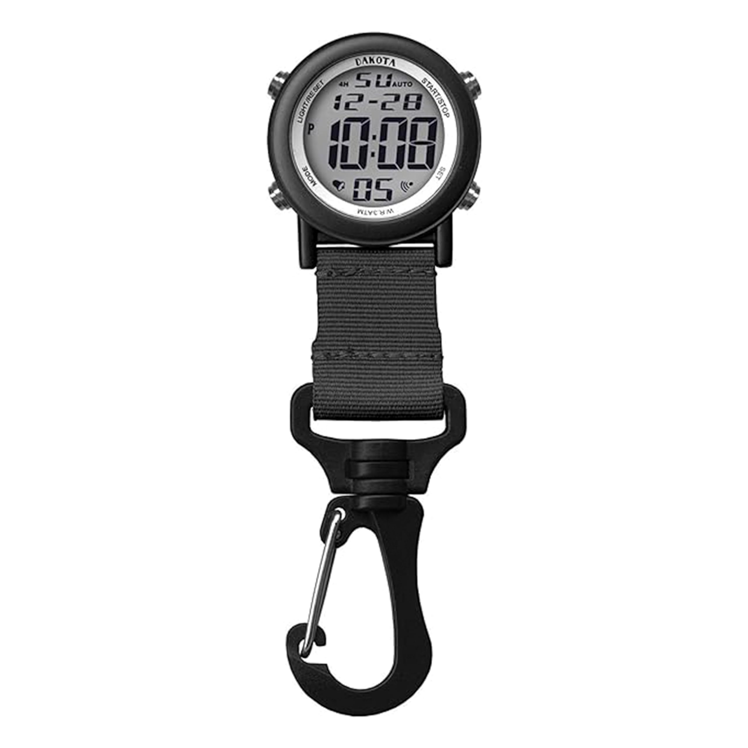 Tactical Digital Clip Watch for Outdoor & Fishing - Dual Time Alarm Timer
