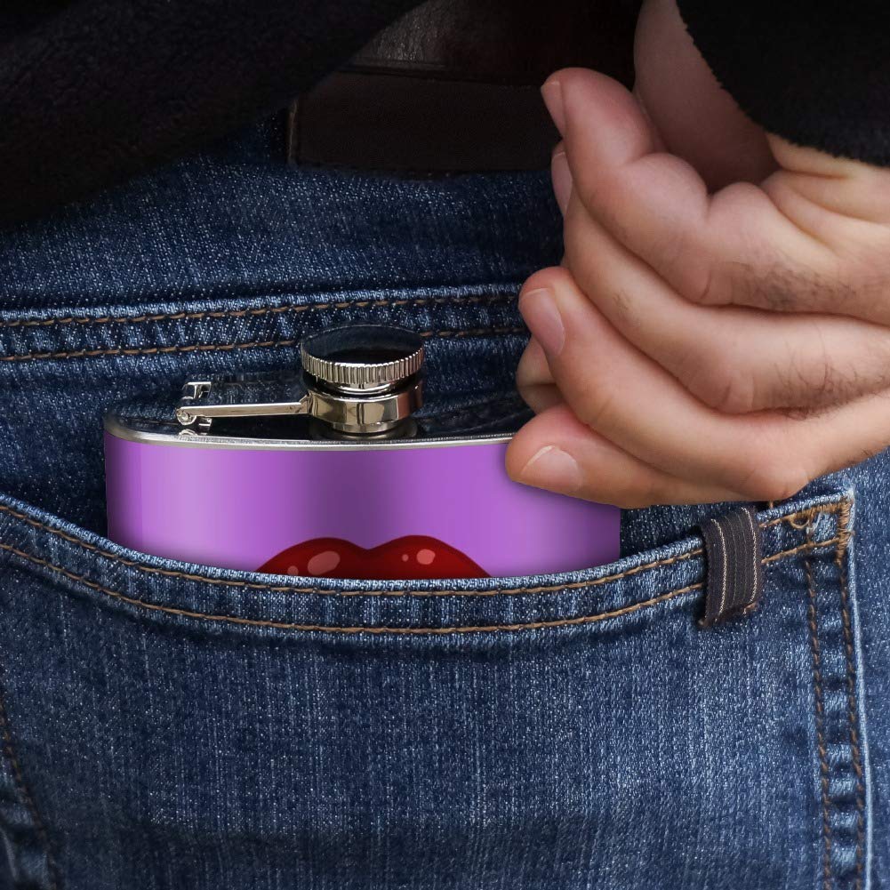 5oz Stainless Steel Hip Flask for Whiskey & Liquor - Portable & Leakproof Drinking Flask for Outdoor, Travel, and Parties