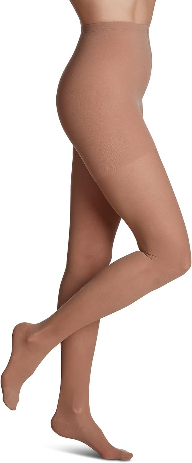 SIGVARIS Women's Style Sheer 780 Closed Toe Pantyhose 15-20mmHg Compression Stockings - Dark Navy - Small Long - Perfect for Travel, Work & Varicose Vein Relief