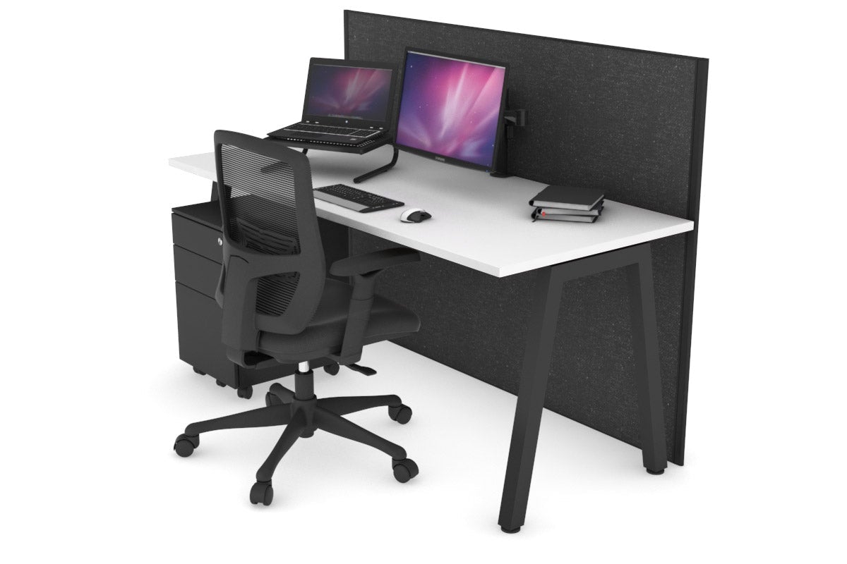Horizon Quadro A Legs Office Desk - 1600L x 700W Modern Workstation for Home & Office - Perfect for Remote Work, Study & Professional Workspaces
