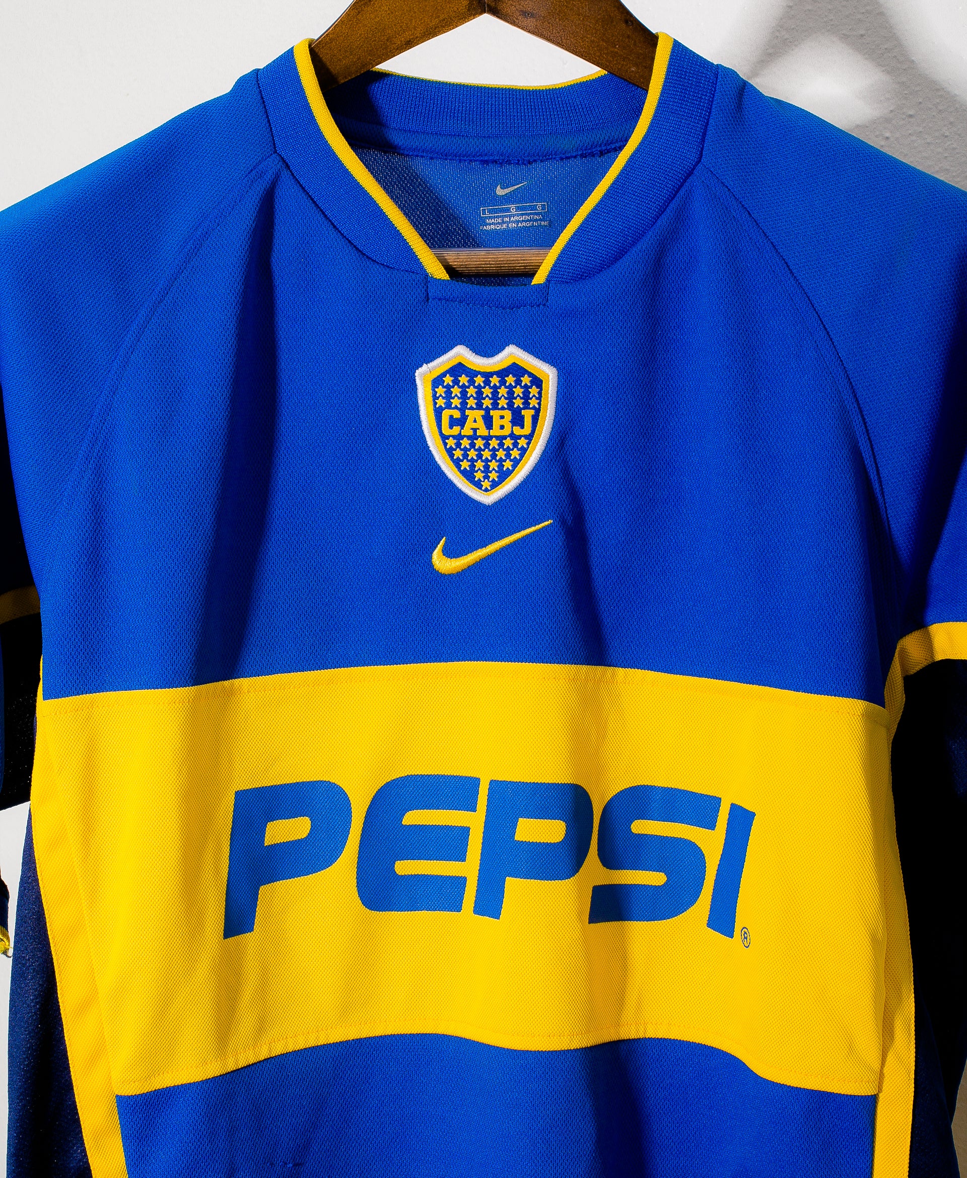 2002 Boca Juniors Home Jersey (Large) - Authentic Football Shirt for Fans & Collectors - Perfect for Matches, Gifts & Memorabilia