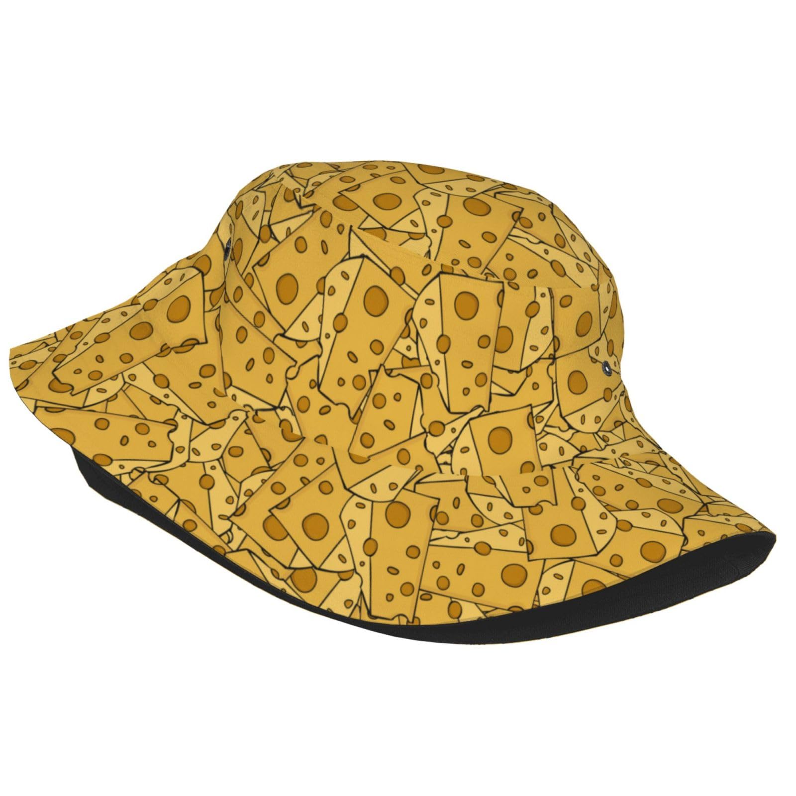 Unisex Cheese Bucket Hat for Women & Men - Lightweight Packable Sun Hat for Beach, Fishing & Outdoor Activities | Trendy Casual Summer Accessory