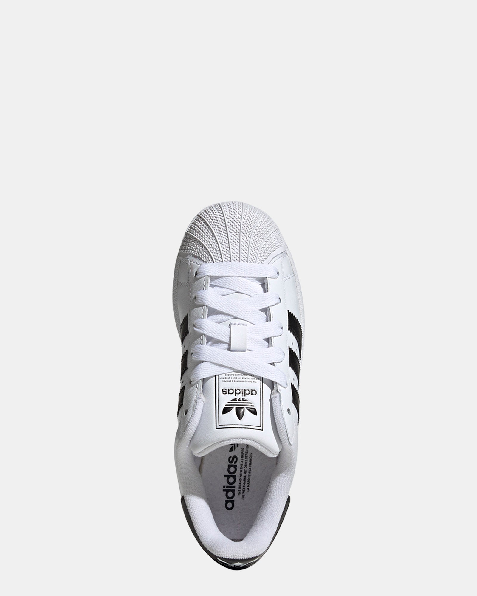 Adidas Superstar II Grade School Sneakers - White/Black - Classic Kids' Shoes for School, Casual Wear & Everyday Comfort