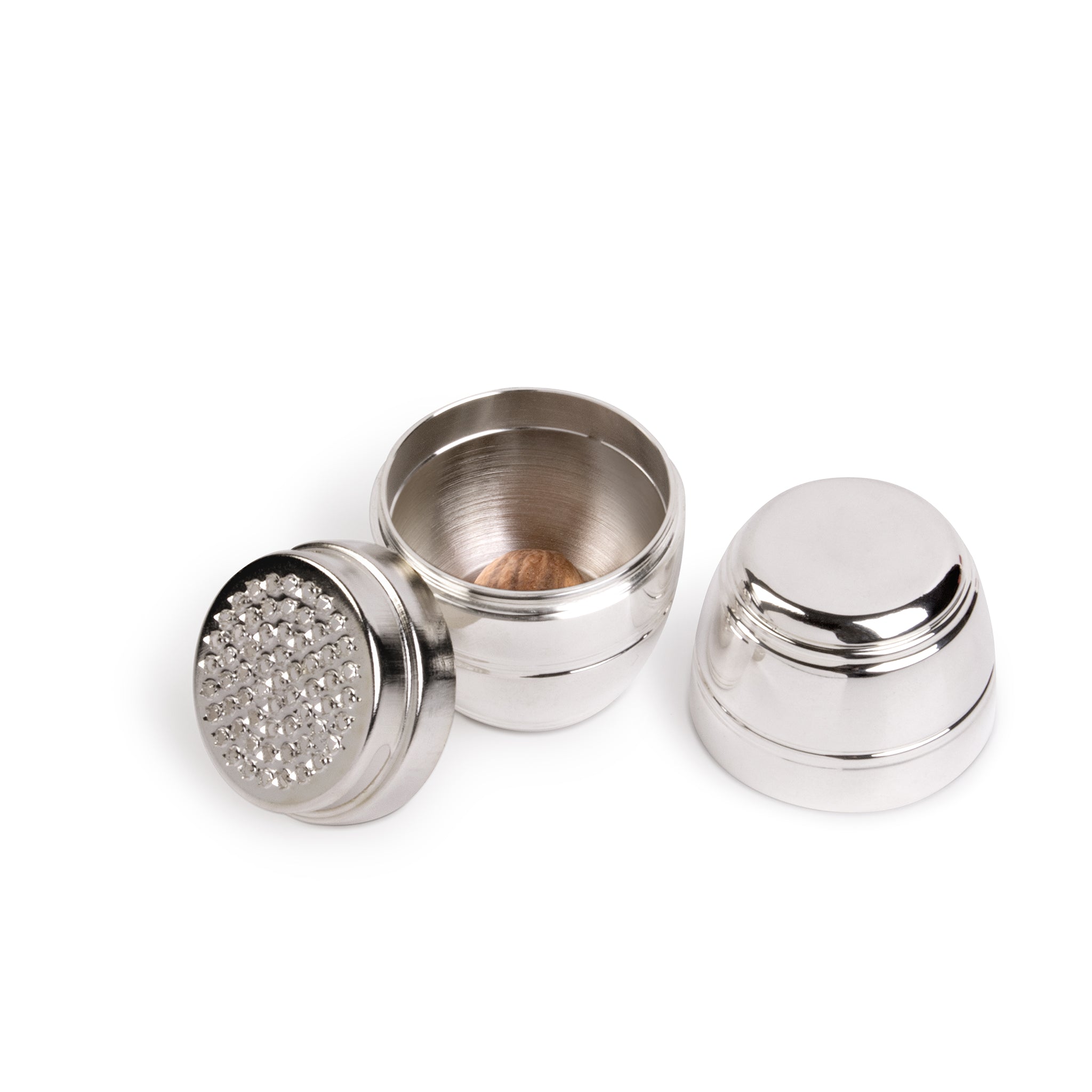 Premium ASHLEY® Nutmeg Grater - Silver Plated Stainless Steel for Baking, Cooking & Spice Freshness | Perfect for Kitchen, Coffee & Dessert Garnishing