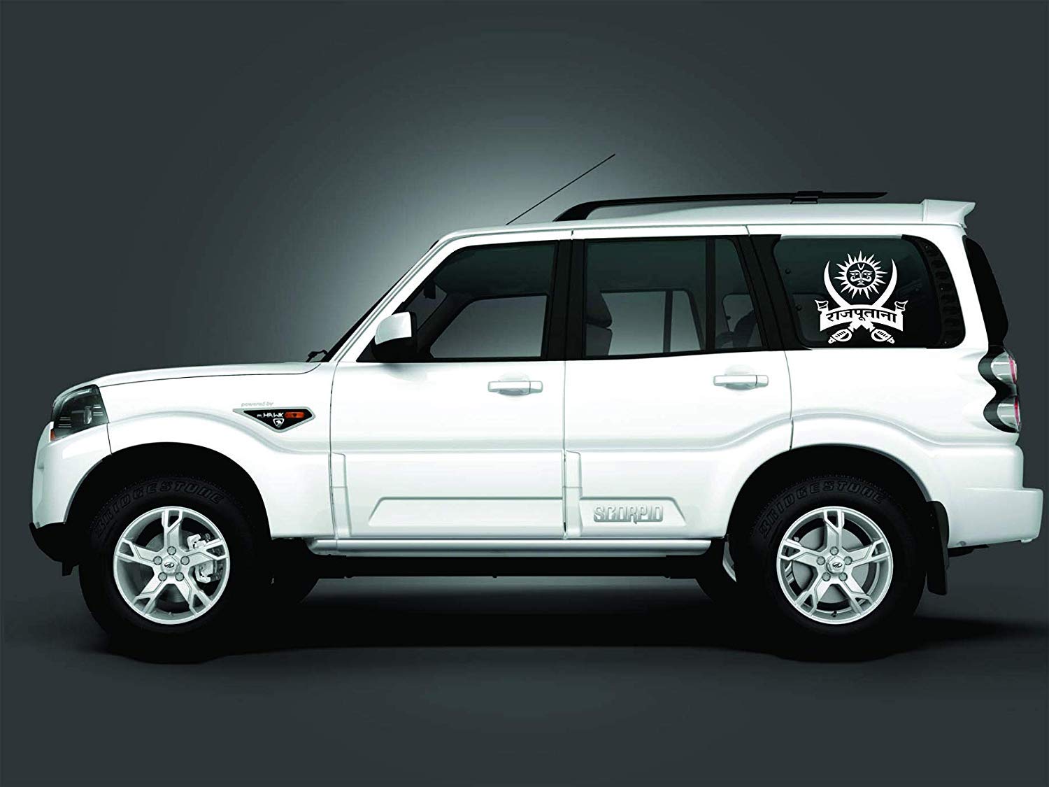 Rajputana Car Sticker - Kshatriya Vinyl Decal (6x6 inch) - Waterproof & Durable for Cars, Laptops, Windows & Motorcycles