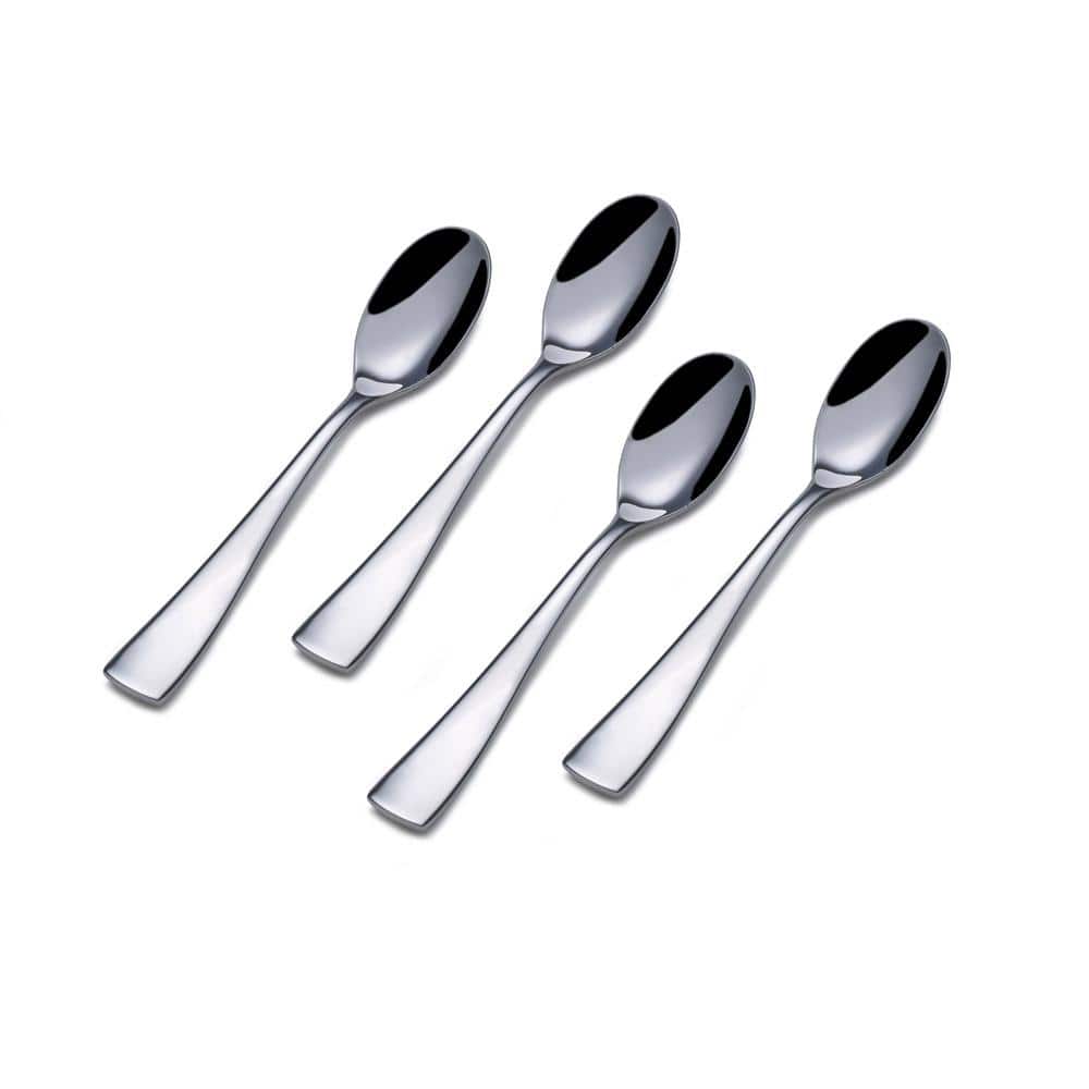 Serena Set of 4 Mini Coffee Spoons - Stainless Steel Espresso Stirring Spoons for Coffee, Tea, Desserts - Perfect for Home, Office, or Cafe Use
