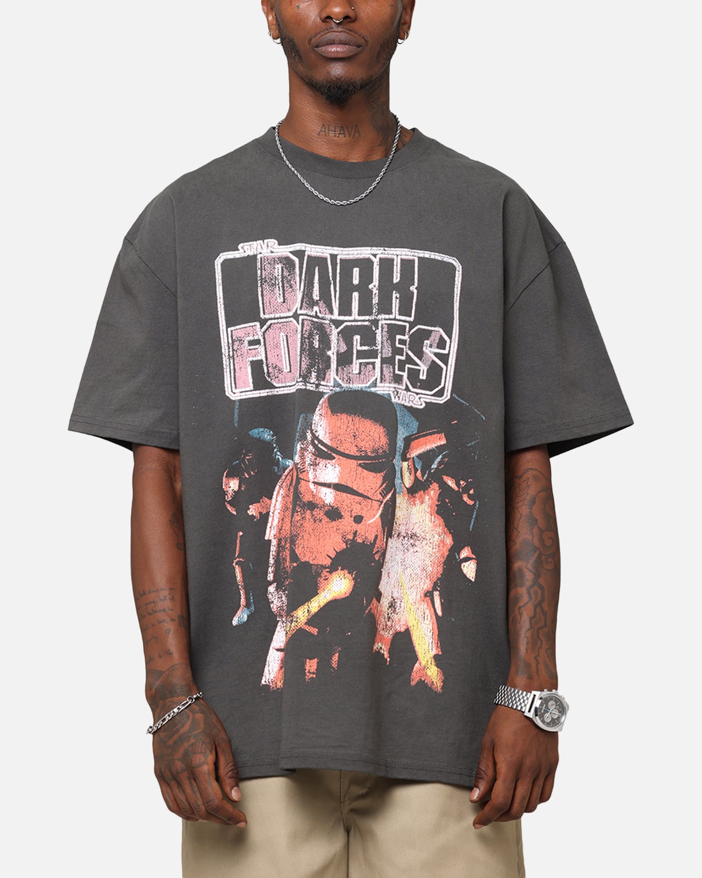 Star Wars Battlefront Dark Forces Heavy Cotton T-Shirt - Vintage Black Wash for Men & Women - Perfect for Cosplay, Gaming & Casual Wear