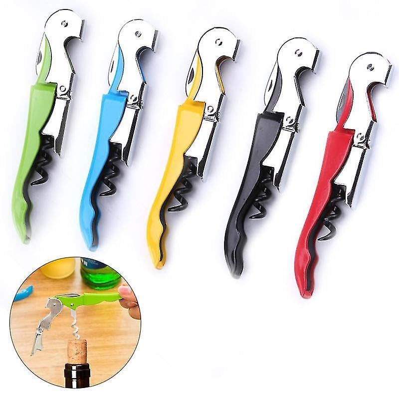 Premium Black Stainless Steel Wine Bottle Opener - Corkscrew for Wine & Beer | Elegant Bar Tool for Home, Parties & Restaurants