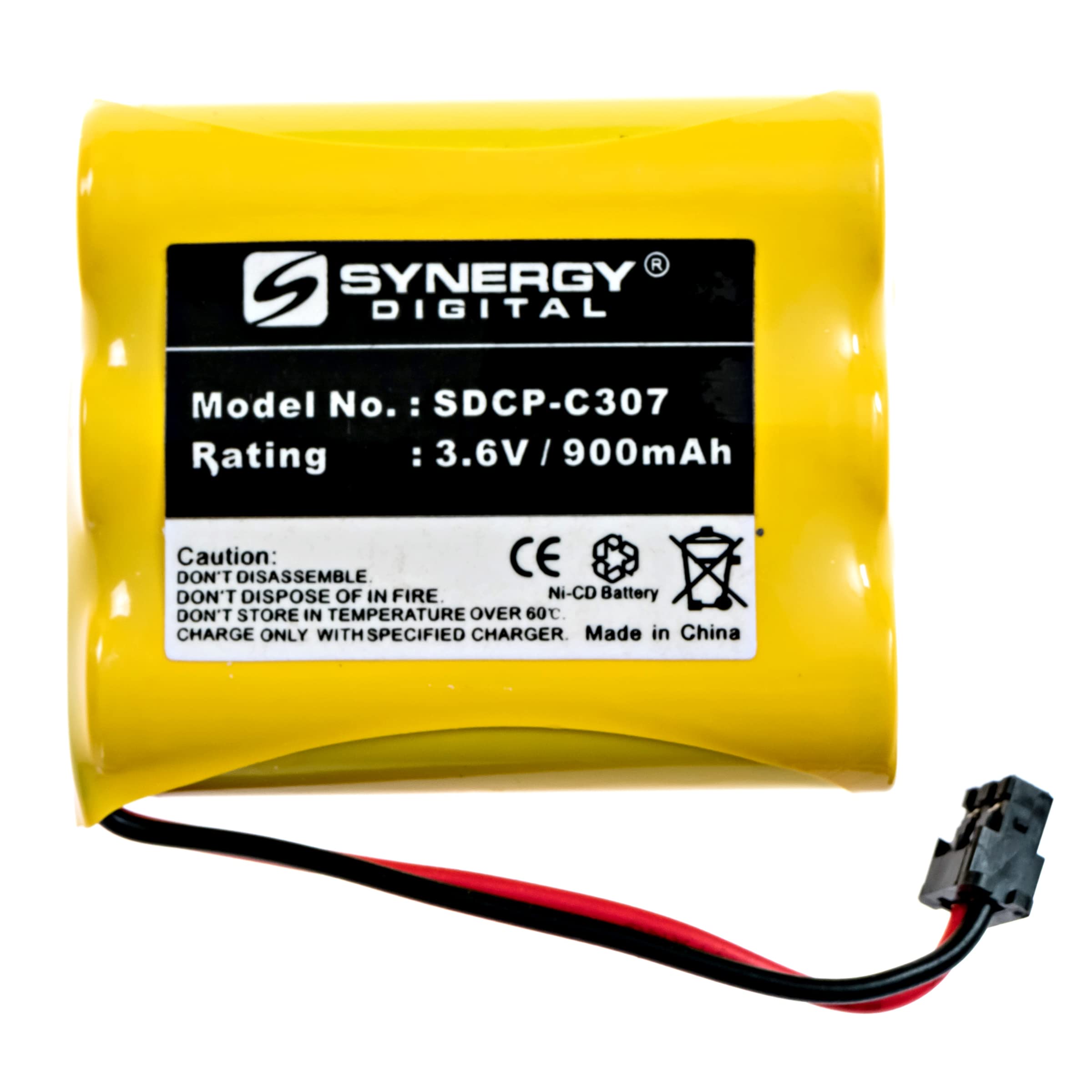 Synergy Digital Rechargeable Ni-CD 3.6V 900mAh Cordless Phone Batteries - 3-Pack for Panasonic KX-TG1743 & Compatible Models | Perfect for Home, Office, and Business Phone Systems