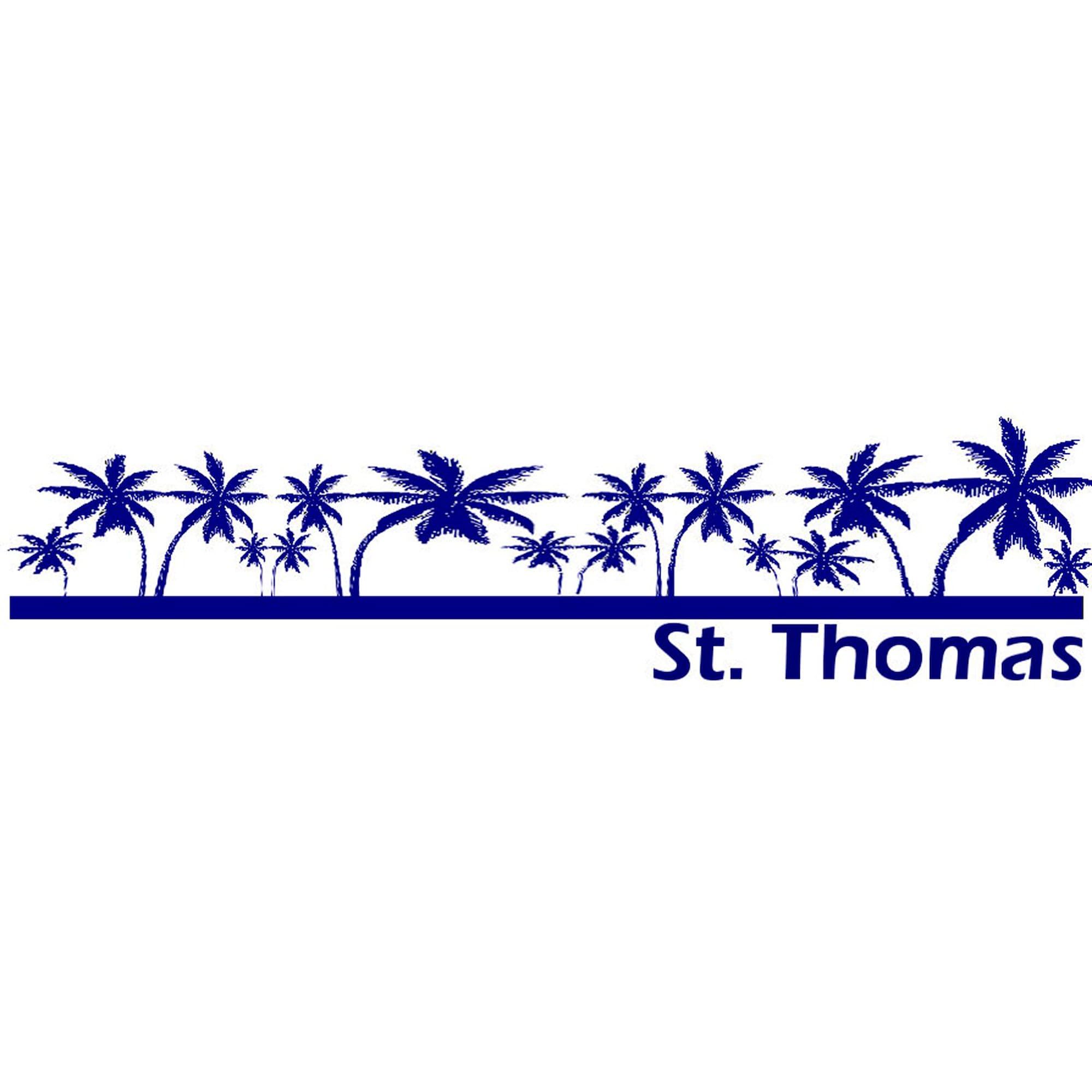 St. Thomas USVI Oval Car Bumper Sticker - Waterproof Vinyl Decal for Cars, Laptops, Windows | Perfect for Travel Souvenirs & Island Lovers