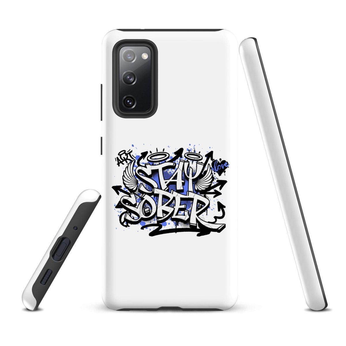 Stay Sober Graffiti Samsung Phone Case - Trendy Protective Cover for Galaxy S21/S20/Note 20 - Perfect for Nightlife, Concerts & Urban Fashion