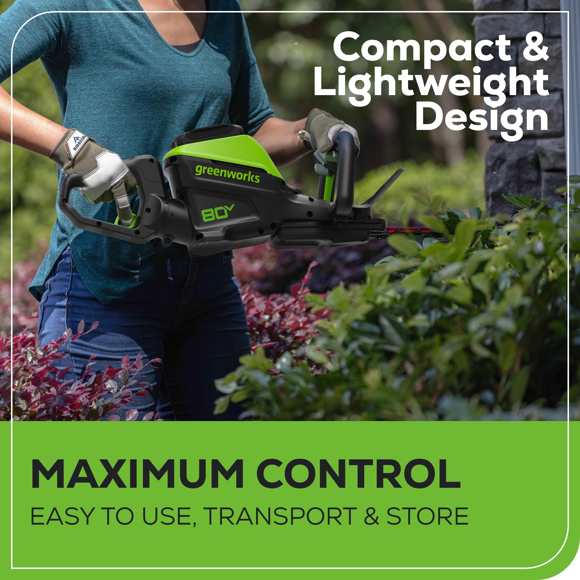 Greenworks 80V 26-Inch Cordless Hedge Trimmer with Brushless Motor, 2.0Ah Battery & Fast 2A Charger Included - Perfect for Landscaping, Yard Maintenance and Professional Gardening