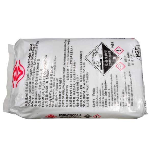 Formosoda P Caustic Soda Pearls (Sodium Hydroxide) - High Purity for Soap Making, Drain Cleaning & Industrial Use
