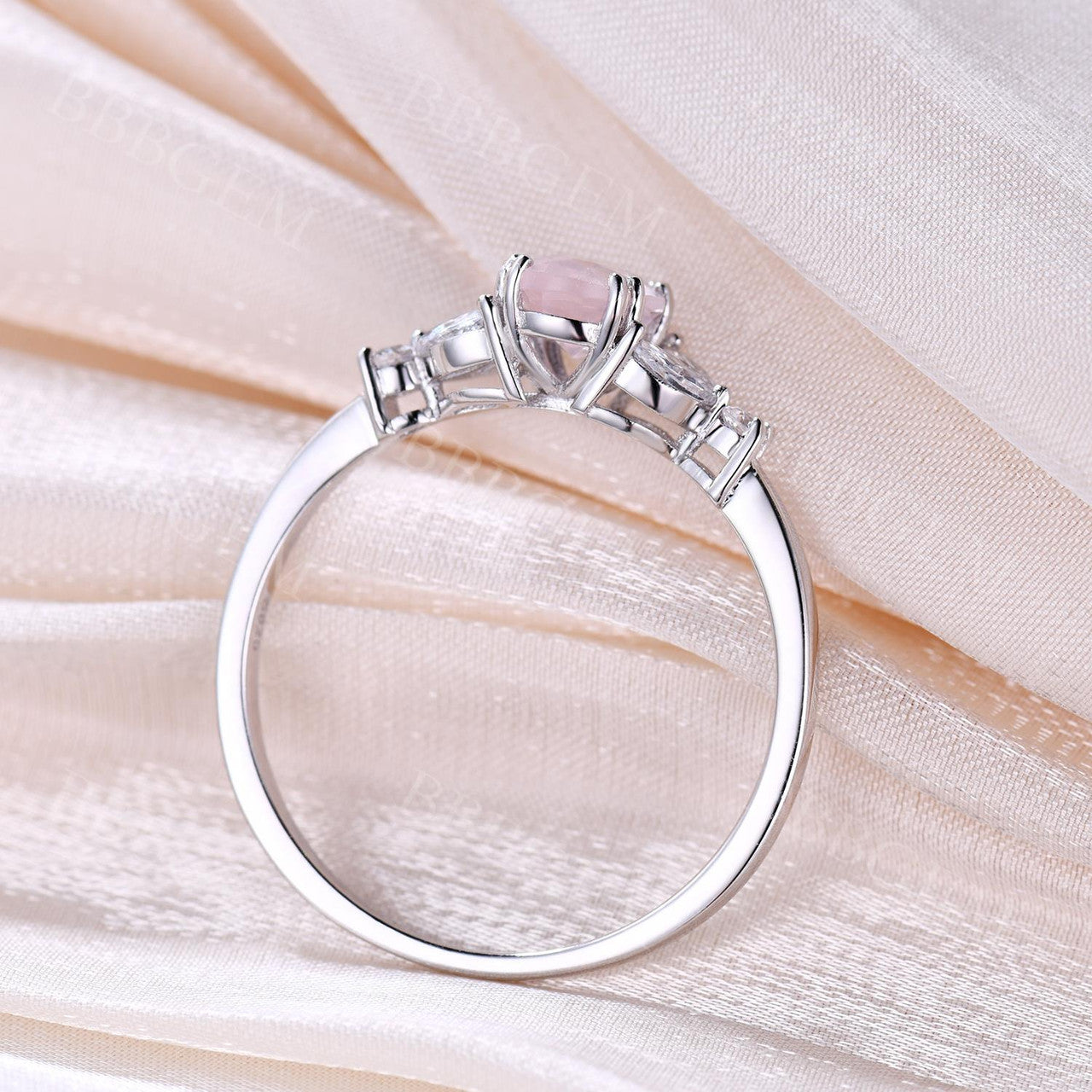 1CT Oval Cut Natural Rose Quartz Engagement Ring in Rose Gold - Perfect for Proposals, Anniversaries & Romantic Gifts