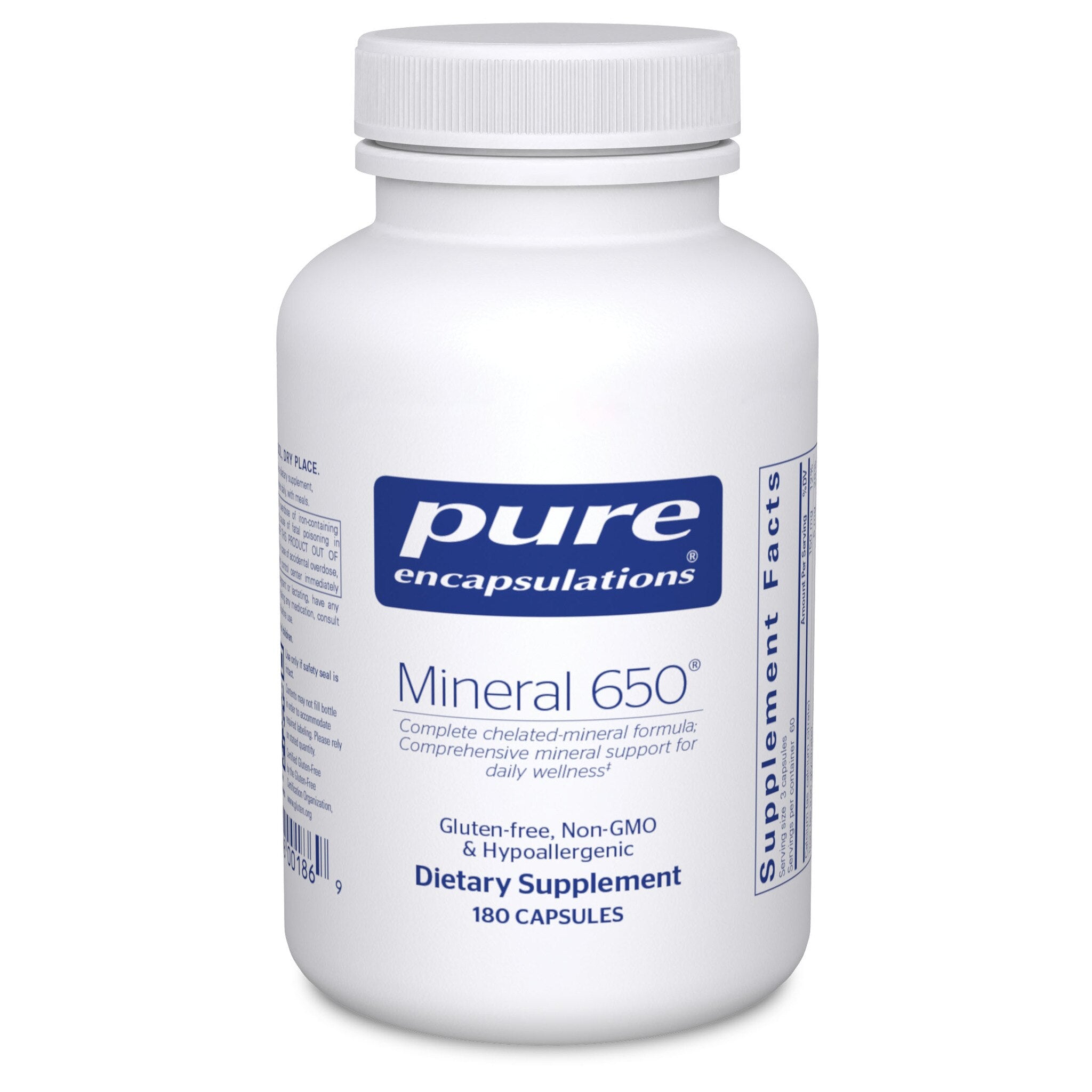 Pure Encapsulations Mineral 650 Supplement - Essential Minerals for Immune Support & Bone Health | Daily Wellness & Active Lifestyle
