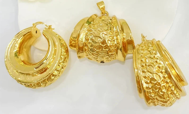 24K Gold African Necklace for Women - Elegant Tribal Jewelry Gift for Her - Perfect for Weddings, Parties & Special Occasions