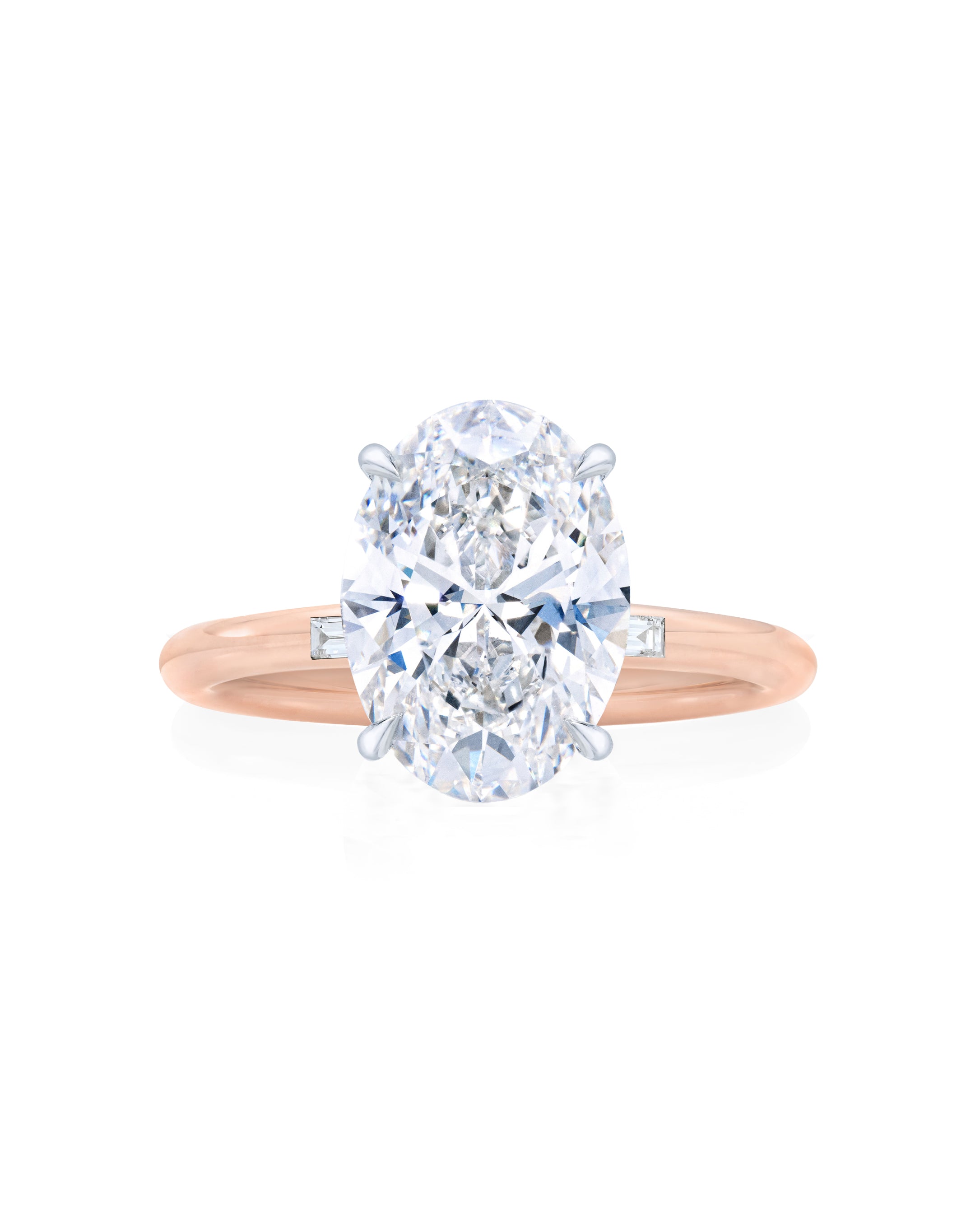 Elegant Cloud Inlay Baguette Ring - Perfect for Weddings, Anniversaries & Special Occasions