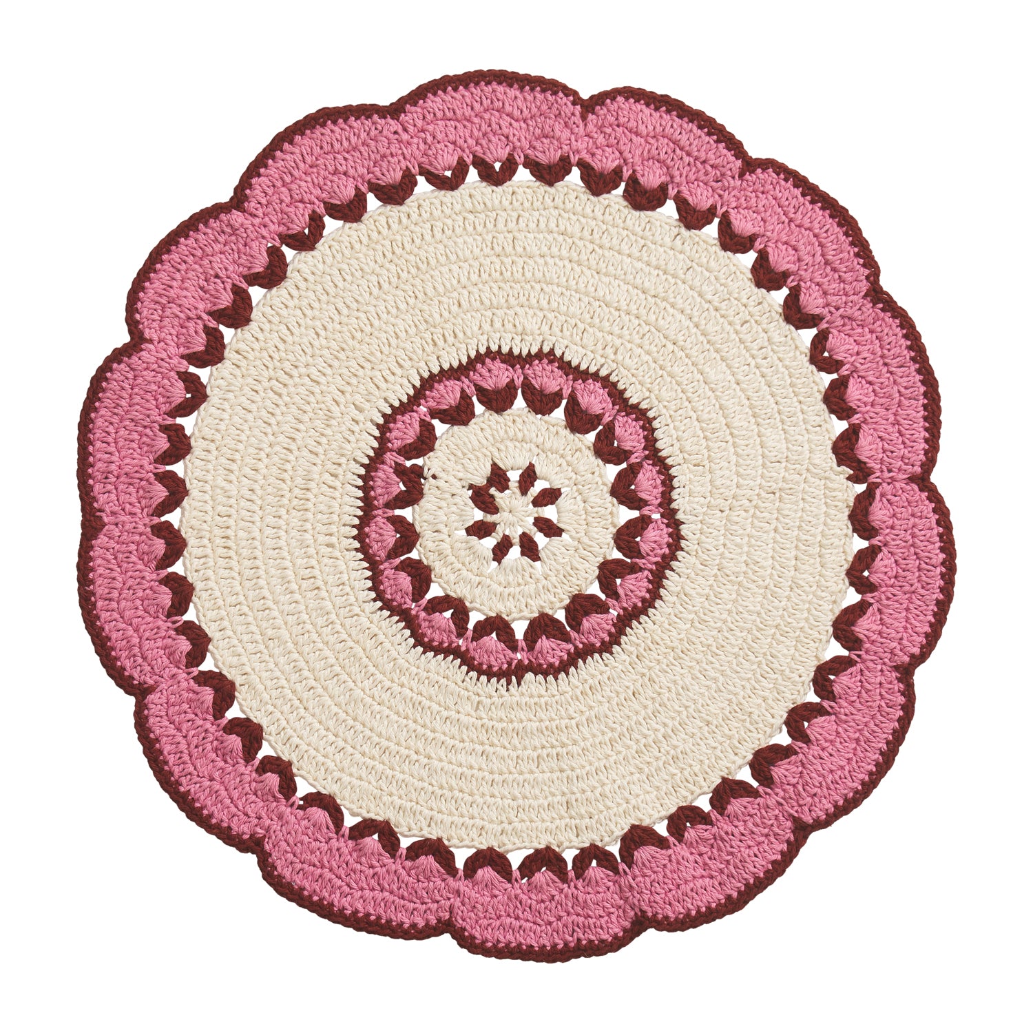 Hema Crochet Placemat Set - Handmade Cotton Table Mats for Dining, Kitchen, and Home Decor - Perfect for Farmhouse, Boho, and Rustic Style Decorations