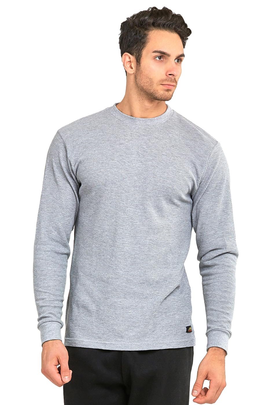 Men's Mid-Weight Waffle Thermal Shirt - Long Sleeve Knit Henley for Cold Weather - Perfect for Winter Camping, Hiking & Outdoor Activities