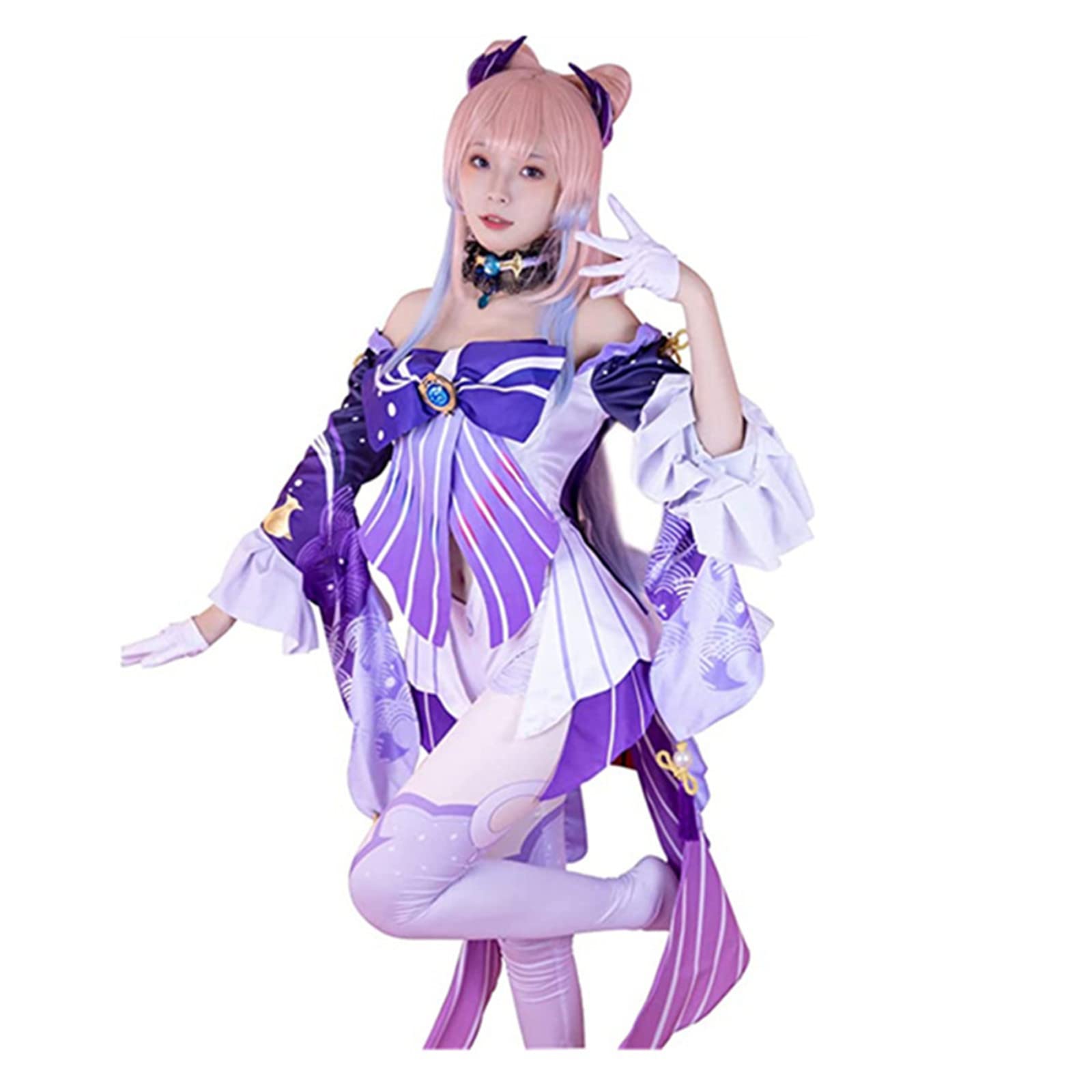 Genshin Impact Sangonomiya Kokomi Cosplay Costume for Women - Halloween, Christmas, Anime Convention Outfit with Accessories | Perfect for Cosplay Events, Themed Parties & Gift Giving