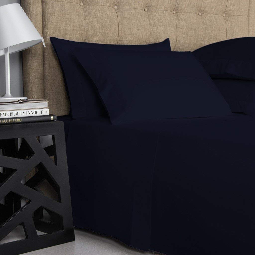 Premium 600 Thread Count 100% Egyptian Cotton 4-Piece Bed Sheet Set - Deep Pocket Fits 16