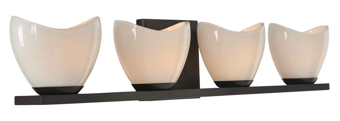 Vero 4-Light Bathroom Vanity Light Fixture in English Bronze Finish - Perfect for Modern Bathroom, Powder Room, and Spa Decor
