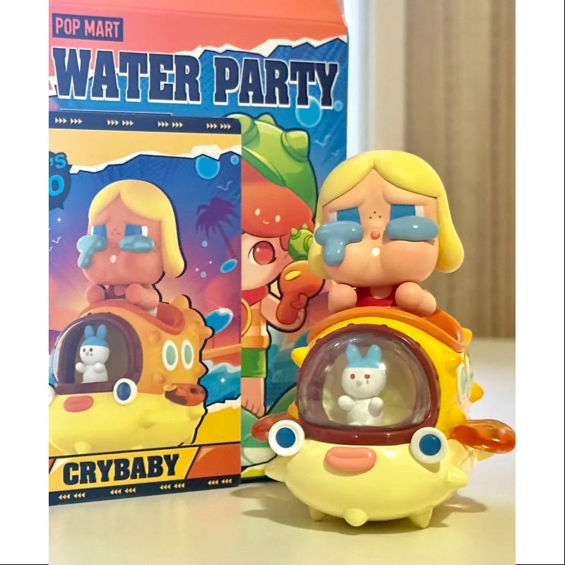 Pop Mart PopCar Water Party Series Crybaby - Cute Collectible Vinyl Figure for Kids & Adults - Perfect for Home Decor, Party Favors, and Toy Collections