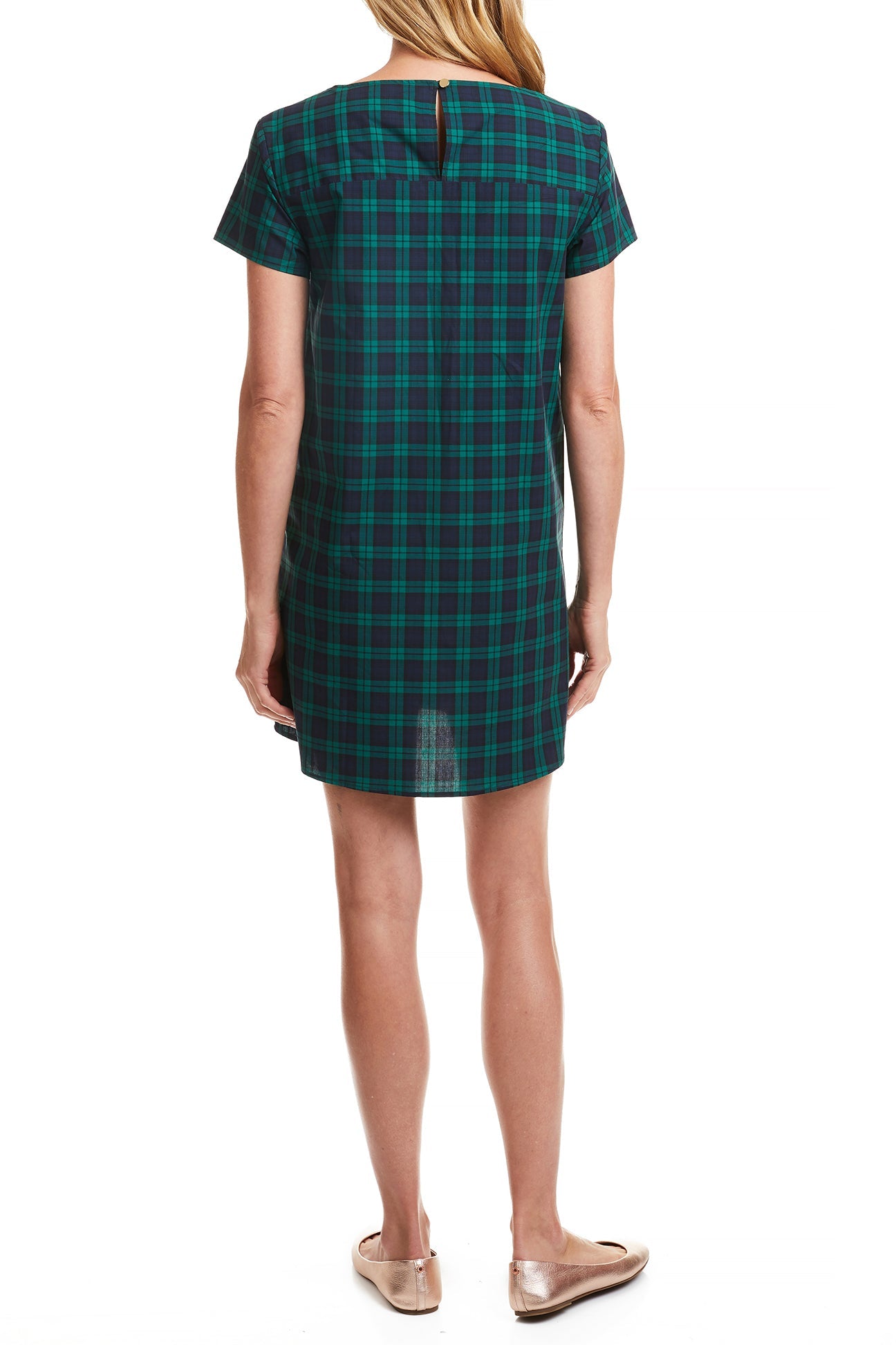 Elegant Ladies Oceanique Dress in Blackwatch Tartan Plaid - Perfect for Fall Weddings, Holiday Parties & Office Wear