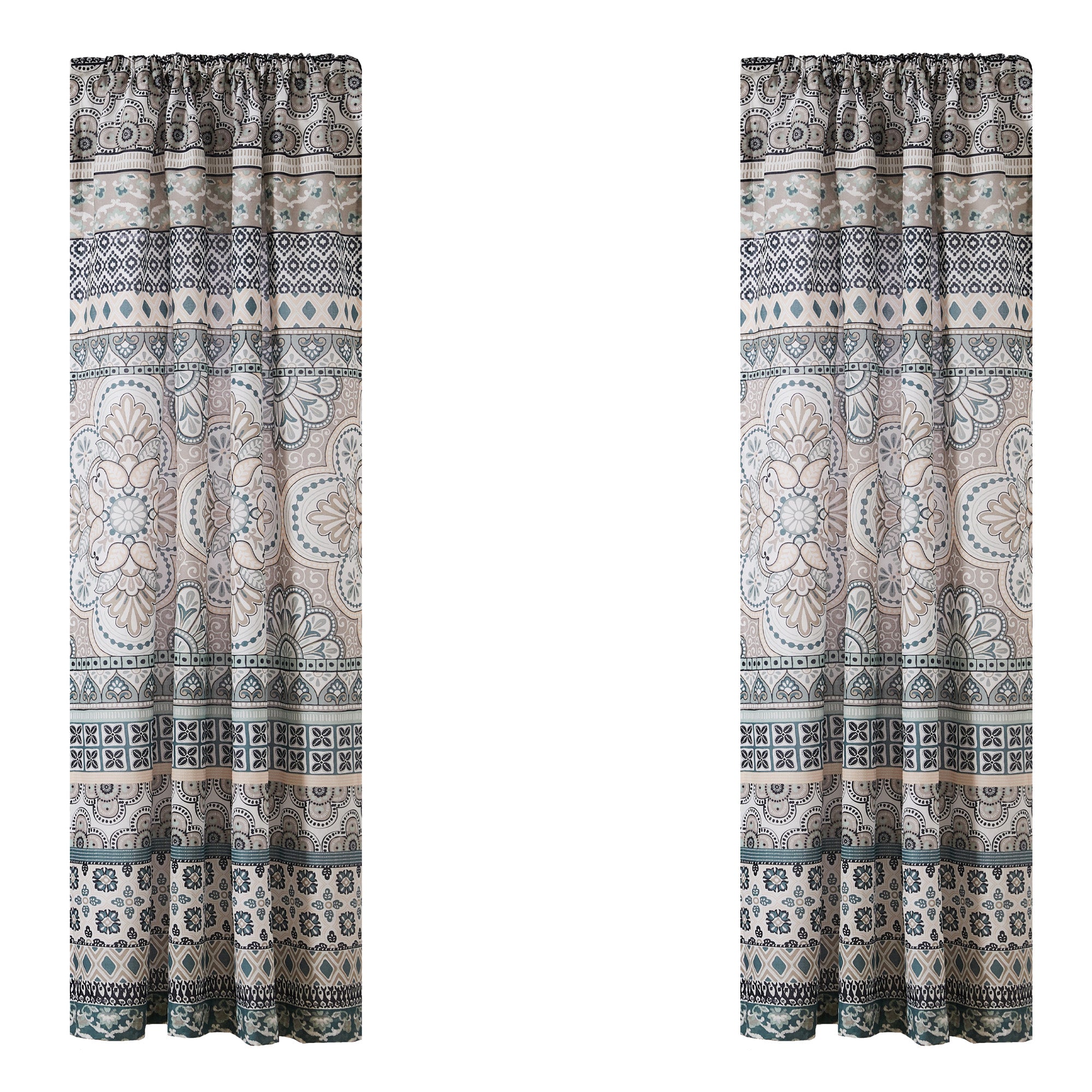 Addie Drape Panel Set of 2 - Elegant Window Curtains for Living Room & Bedroom - Light Filtering & Privacy Sheer Panels