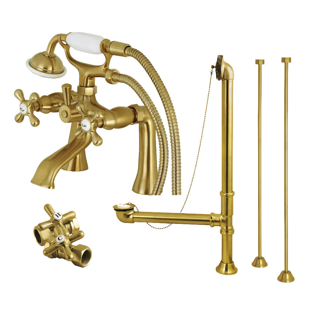 Kingston Brass CCK268ORB Vintage Deck Mount Clawfoot Tub Faucet Package