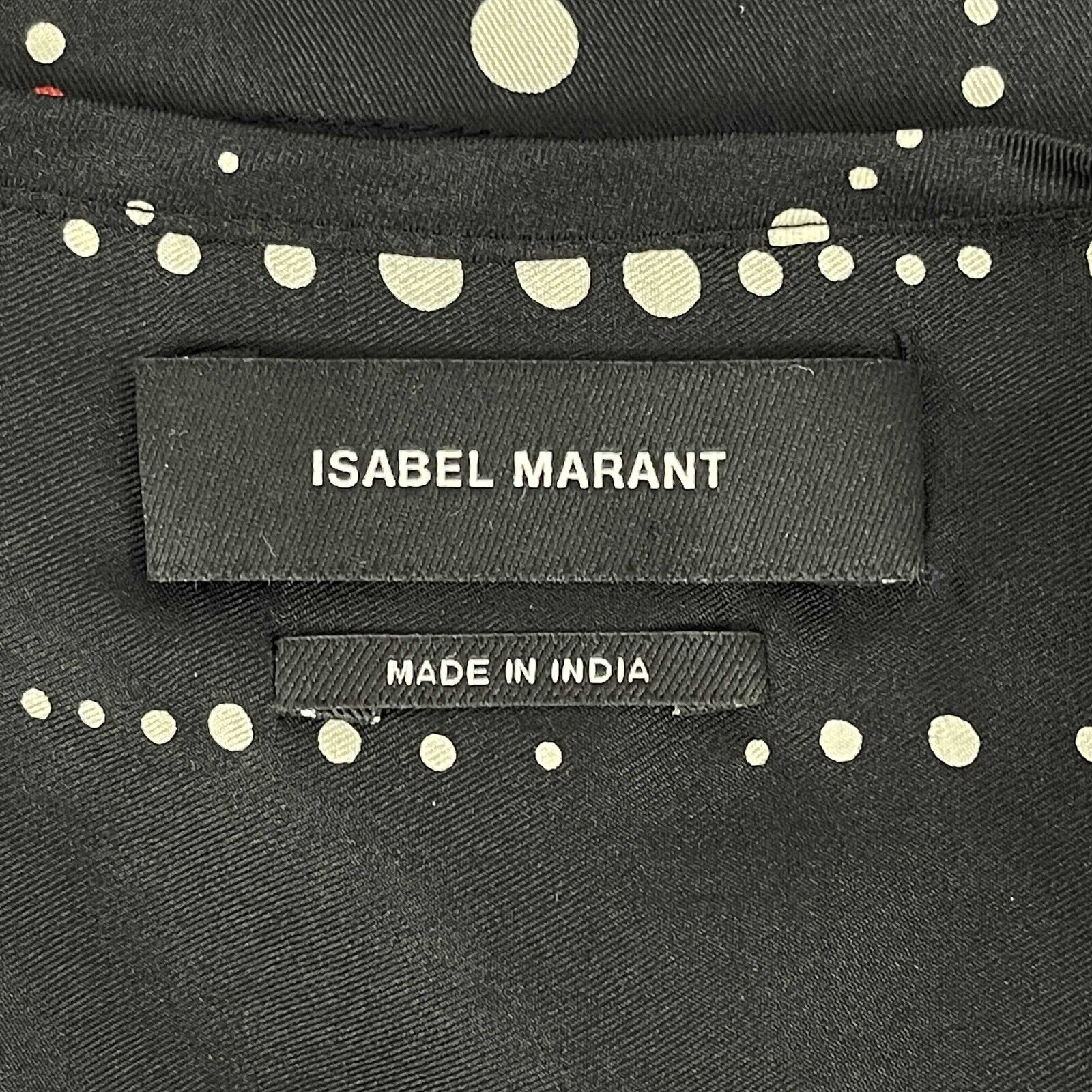 Isabel Marant Pristine Gemma Polka Dot Silk Blouse - Women's XS (Size 34) Luxury Blouse for Work, Party & Special Occasions