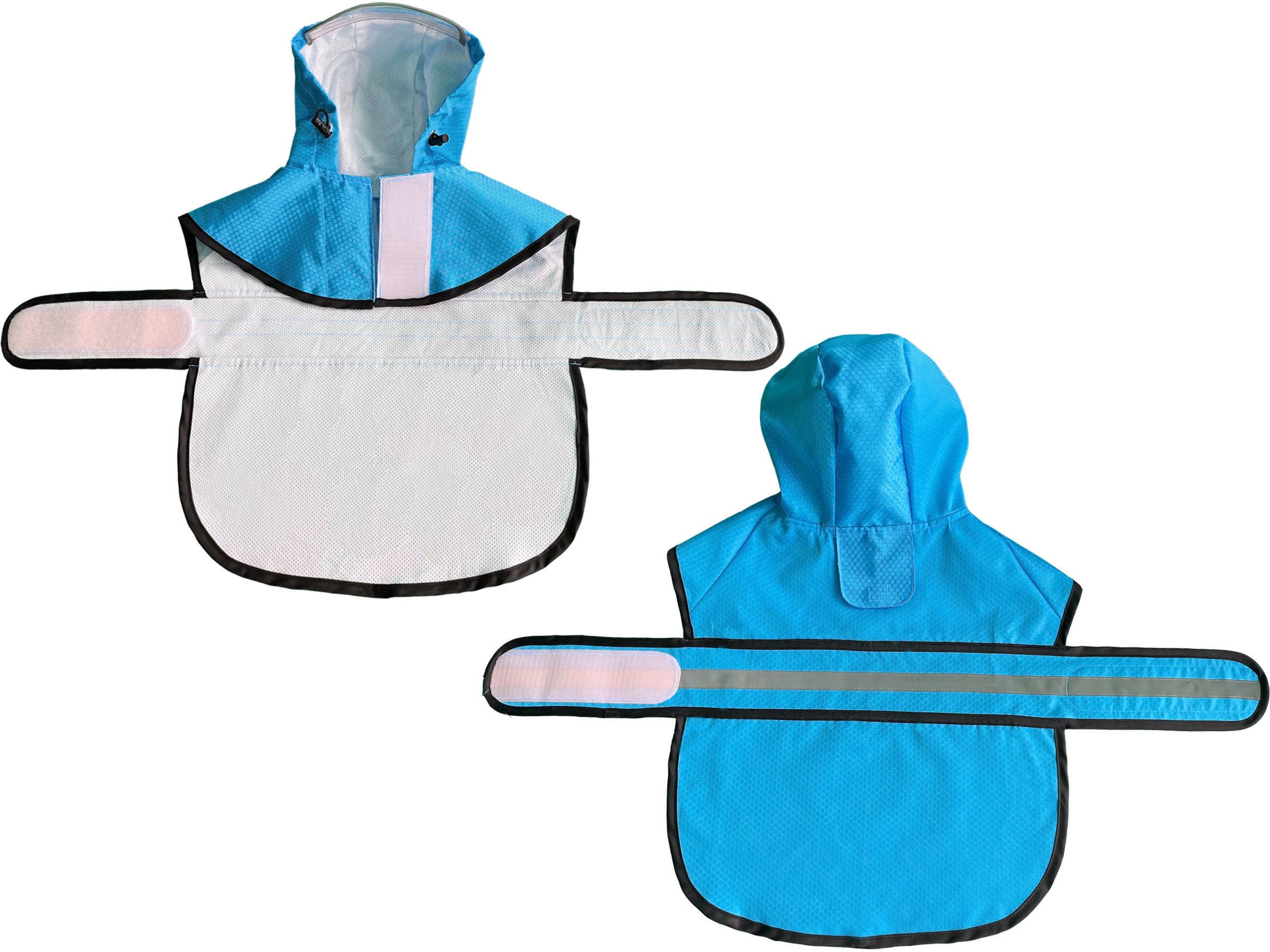Waterproof Reflective Dog Raincoat - Lightweight Breathable Hooded Poncho with Adjustable Belly Strap & Leash Hole for Small Medium Large Dogs (Small, Blue) | Perfect for Walking, Hiking & Outdoor Adventures in Rainy Weather