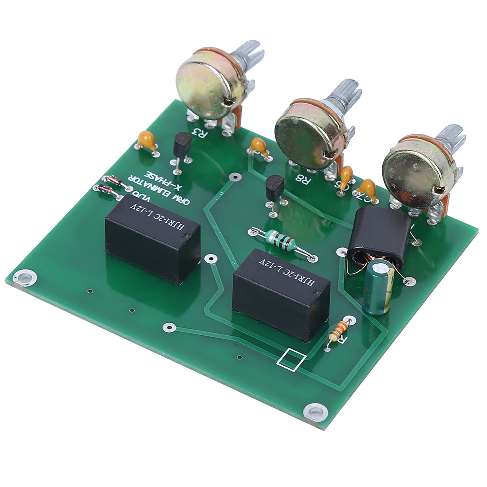 HF Band QRM Eliminator Kit - X-Phase Green PCB Radio Communication Amplifier Parts with PTT Control for Ham Radio & Home Audio - Perfect for Radio Enthusiasts & DIY Communication Projects