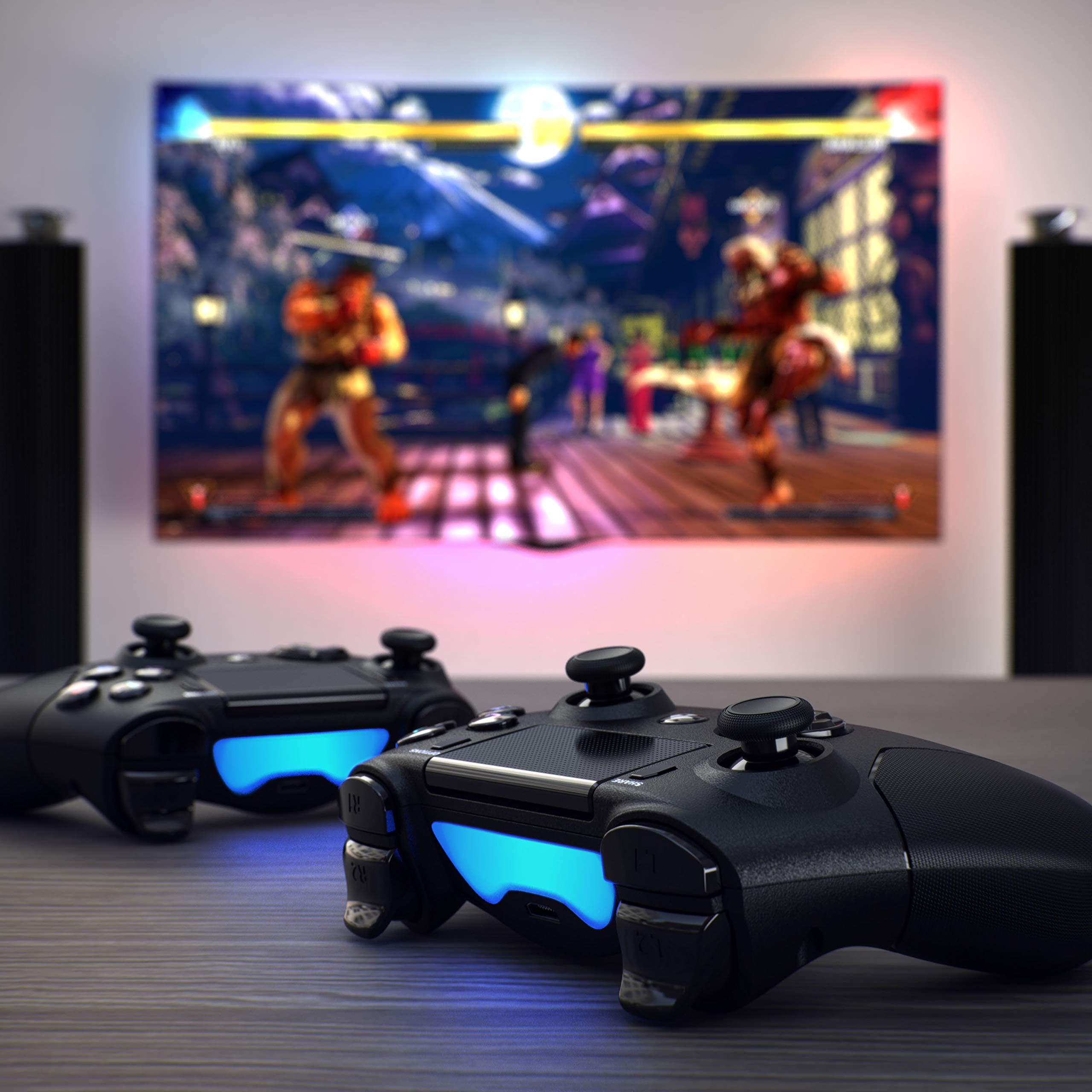 CSL - 2 Pack Wireless PS4 Controller - Bluetooth Gamepad with Dual Vibration, Touchpad & 3.5mm Headset Jack - Compatible with PlayStation 4, PS4 Slim & PS4 Pro - Share Button, 3D & Gyro Sensor - Perfect for Gaming, Streaming & Multiplayer Sessions