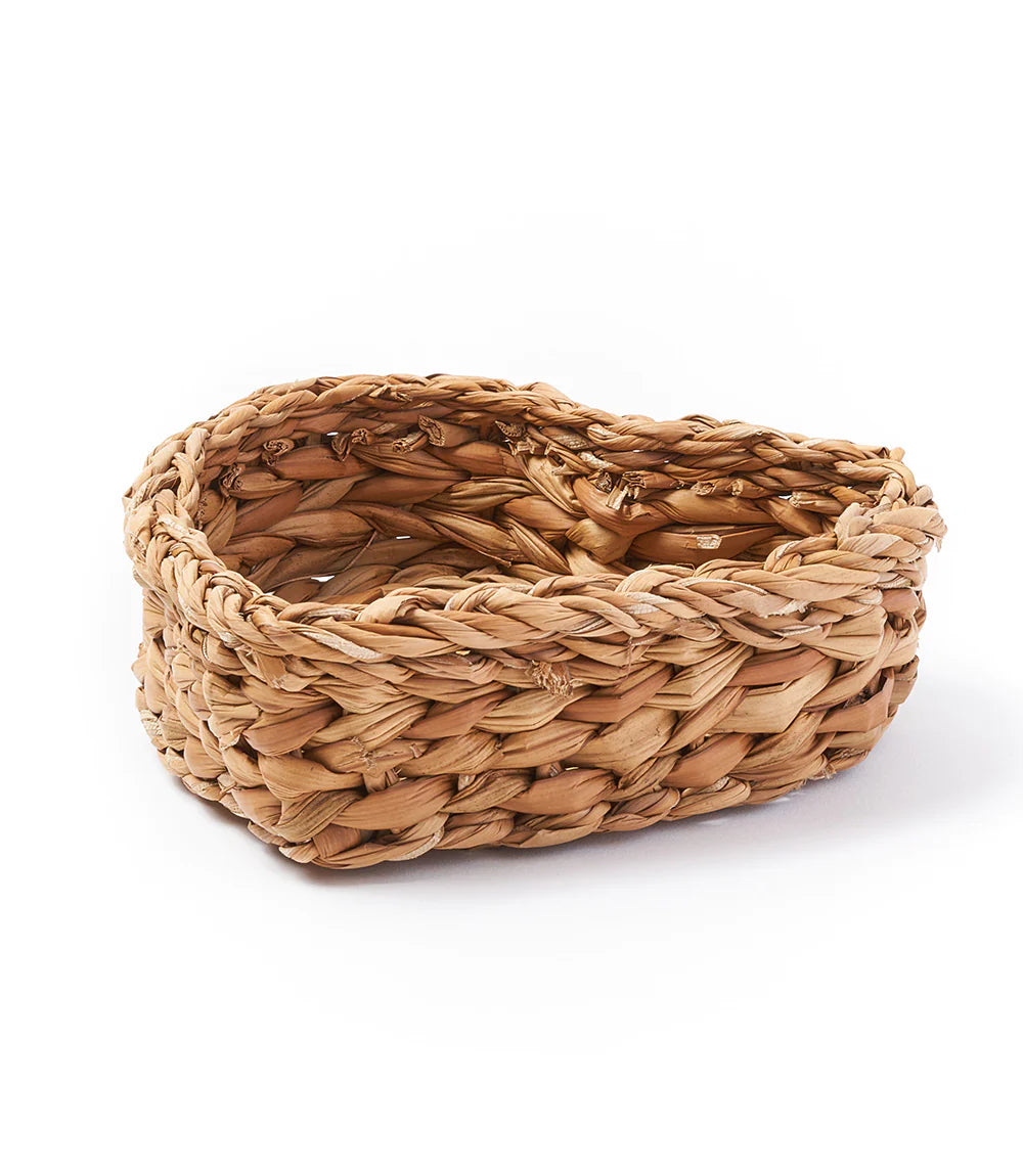 Handwoven Heart-Shaped Basket - Natural Woven Storage for Home Decor, Gifts, and Organizing Small Items | Perfect for Valentine's Day, Weddings, and Nursery Decor