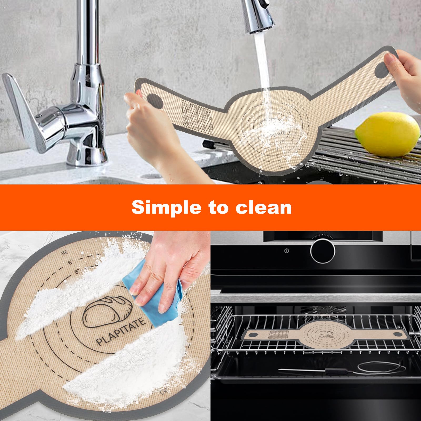 Non-Stick Silicone Bread Sling for Dutch Oven - 2 Pack Reusable Baking Mat with Long Handles, Easy Clean & Transfer Sourdough Bread - Perfect for Artisan Bread Baking, Homemade Loaves & Oven to Table Serving