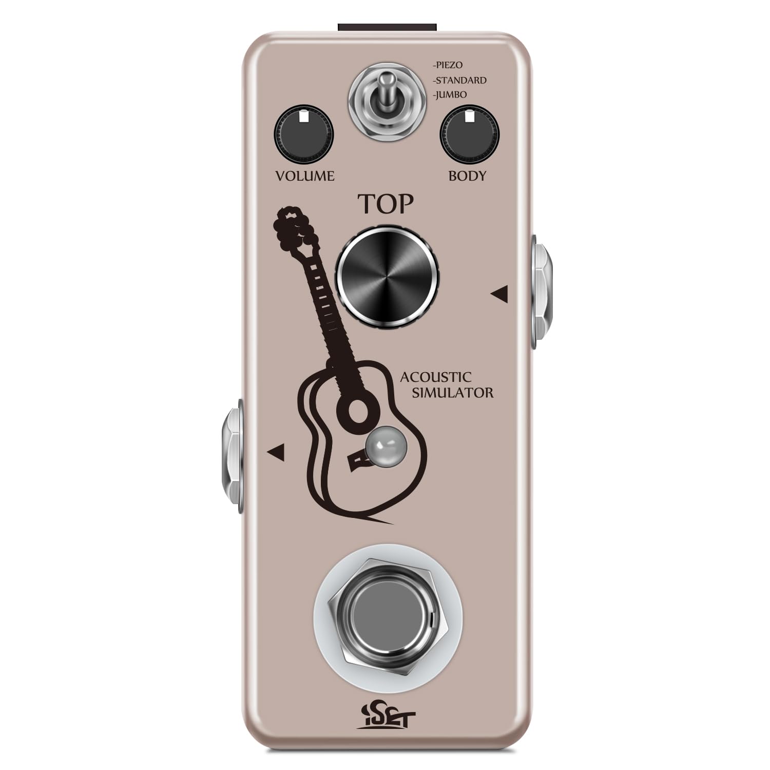 ISET Acoustic Simulator Guitar Effect Pedal - True Bypass for Electric Guitar & Bass - Perfect for Live Performances & Studio Recording