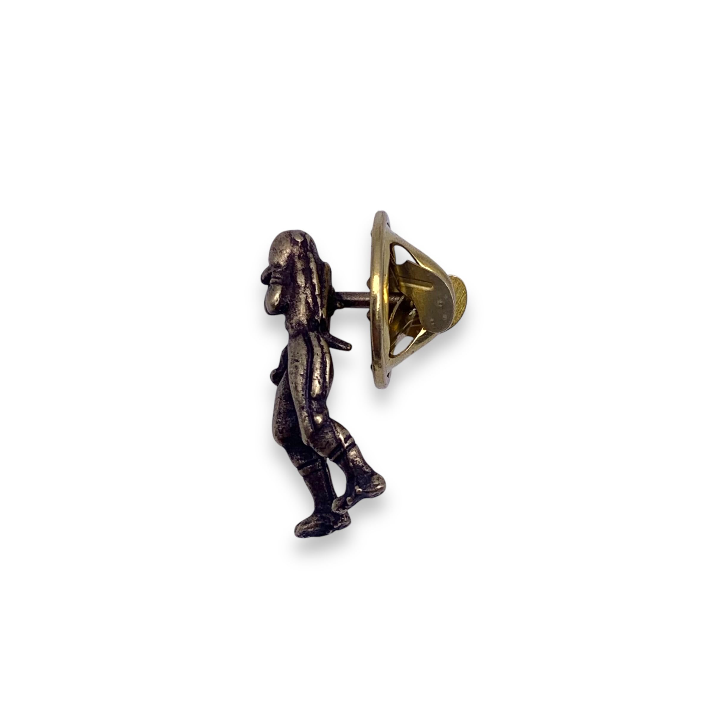 STOCKPINS Brass Football Player Lapel Pin - Premium Gift for Team Captains, Coaches & Fans - Perfect for Varsity Jackets, Hats, Backpacks & Sports Events