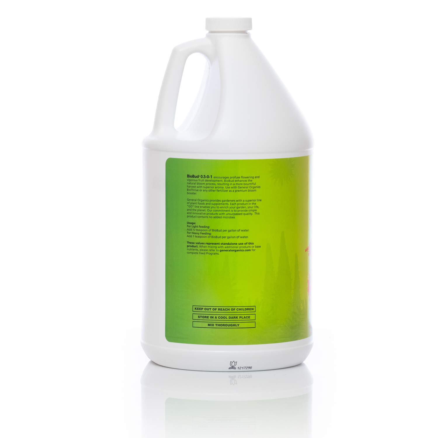 General Organics BioBud Organic Bloom Booster Plant Food 0.5-0-1 NPK - 1 Gallon for Hydroponics & Soil Gardening - Enhances Flowering & Fruit Development for Indoor/Outdoor Plants