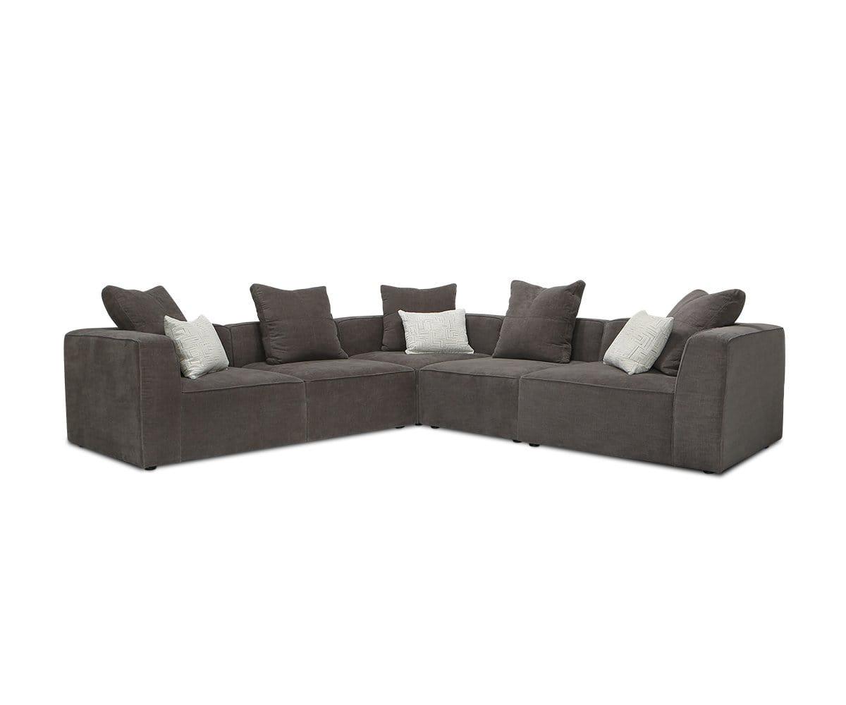Keltan 5-Piece Modular Sectional Sofa Set - Modern L-Shaped Living Room Furniture for Small Spaces & Apartments | Perfect for Family Gatherings & Movie Nights