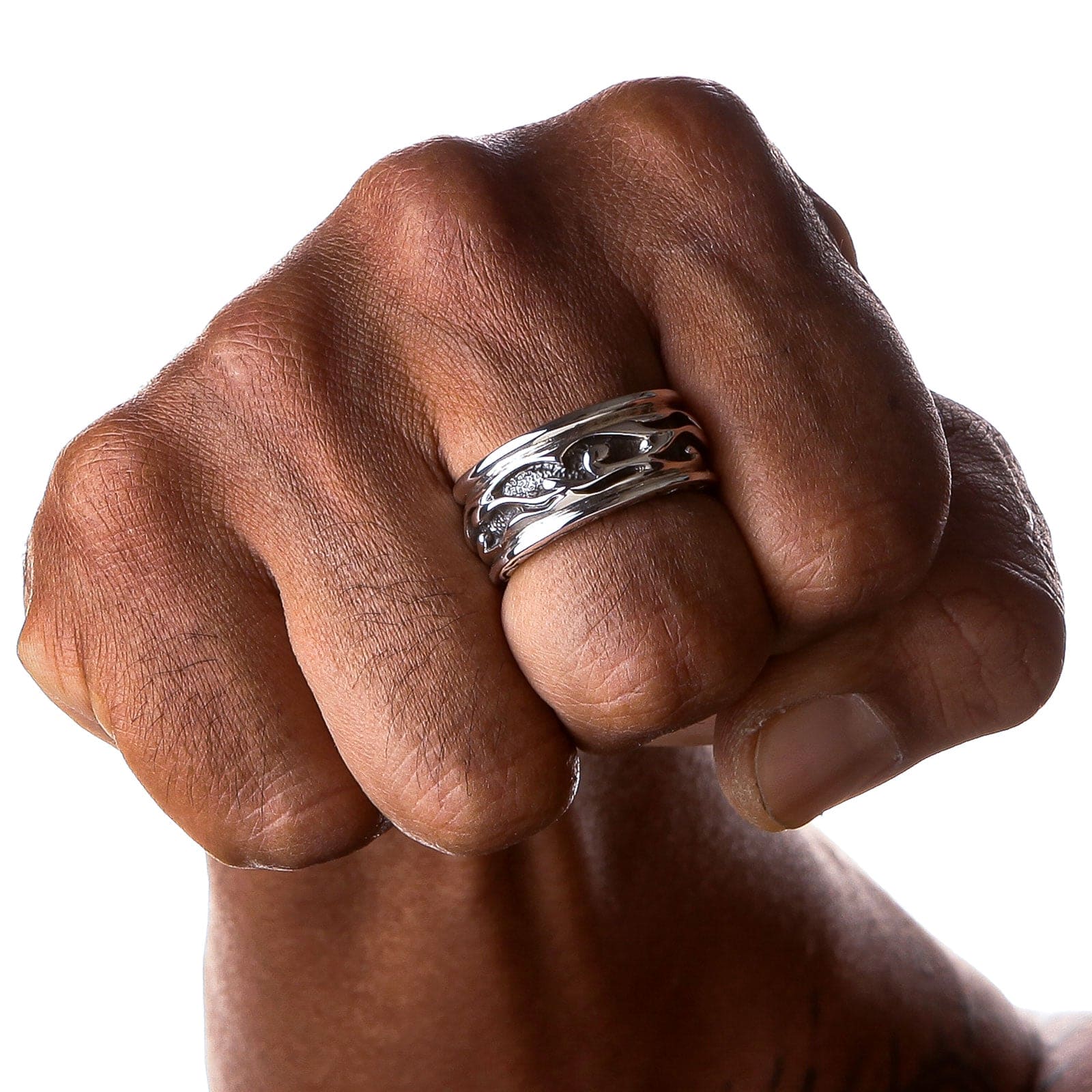 Tribal Sterling Silver Men's Band Ring - Handmade Jewelry for Men, Durable & Hypoallergenic - Perfect for Weddings, Gifts & Everyday Wear