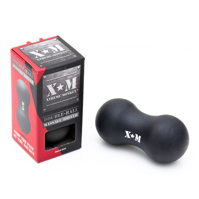 XM Fitness Double Ball Massage Roller for Muscle Recovery & Pain Relief - Perfect for Athletes, Yoga & Post-Workout Recovery