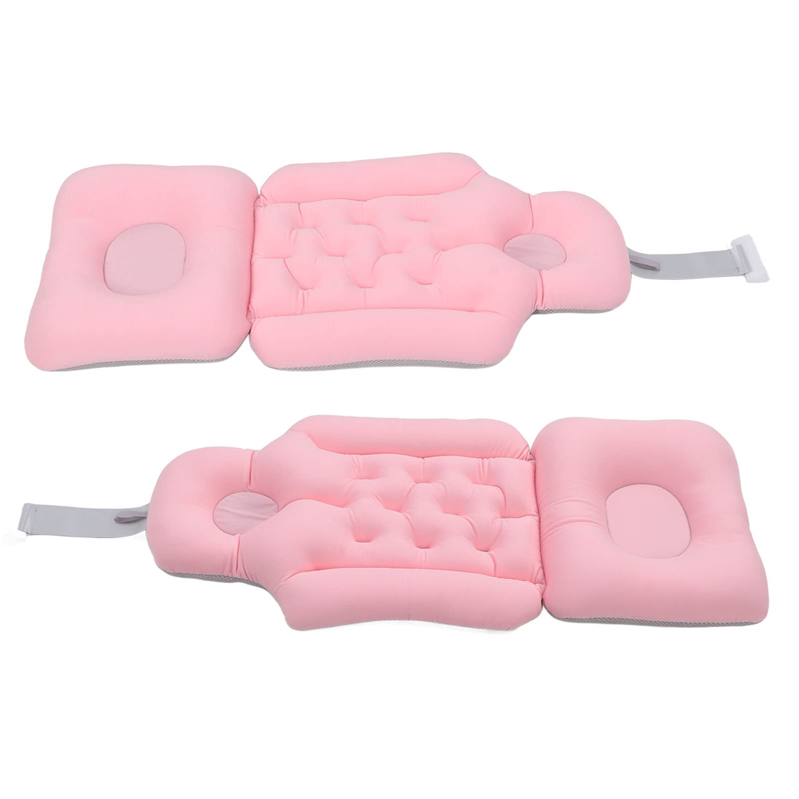 Soft Breathable Bathtub Cushion - Foldable Spa Pillow for Neck & Back Support - Comfortable Bath Seat Headrest for Adults - Perfect for Relaxing Baths & Home Spa Treatments (Pink)