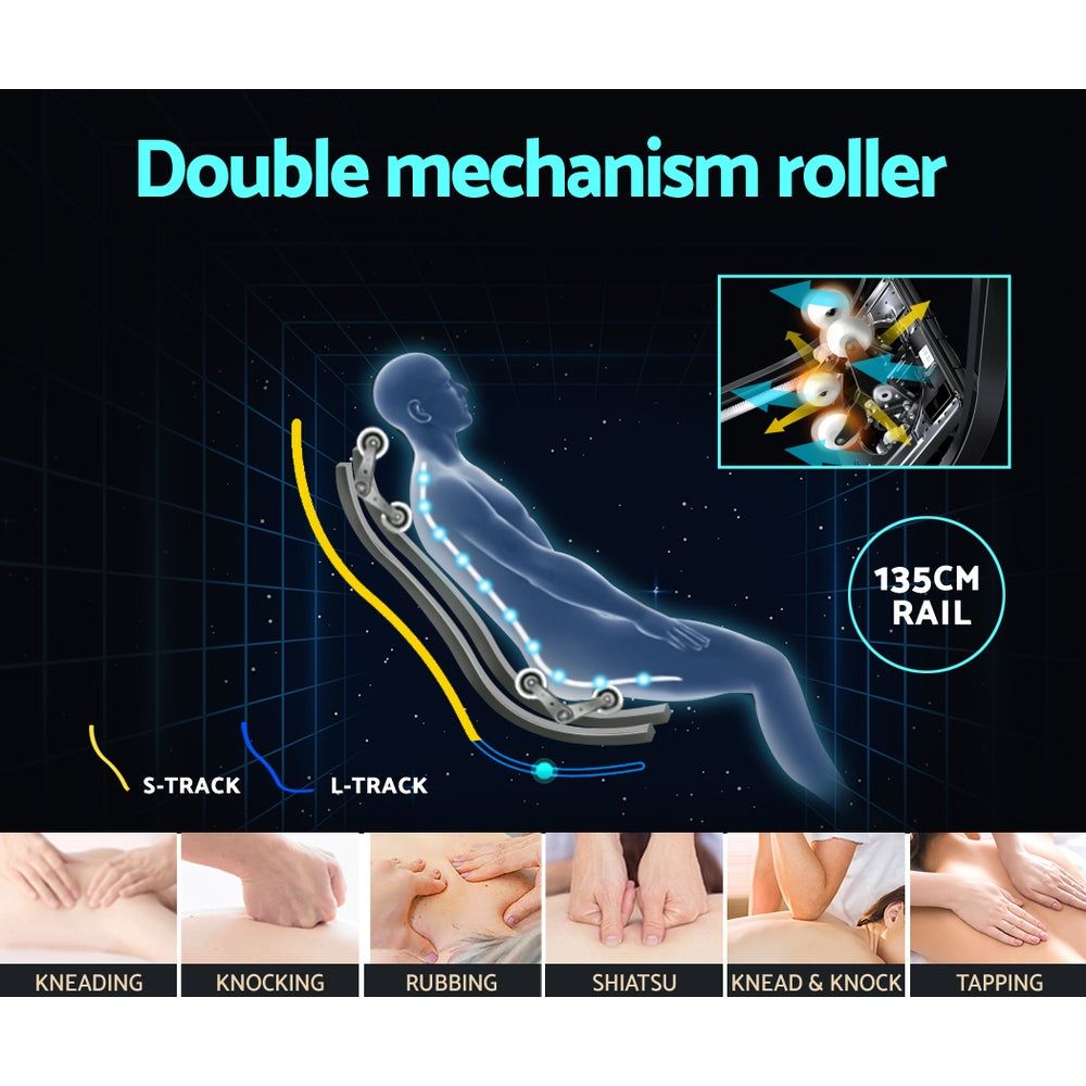 Livemor 4D Massage Chair with Double Core Mechanism - Full Body Electric Recliner for Home & Office Relaxation - Perfect for Stress Relief, Muscle Recovery and Luxury Comfort