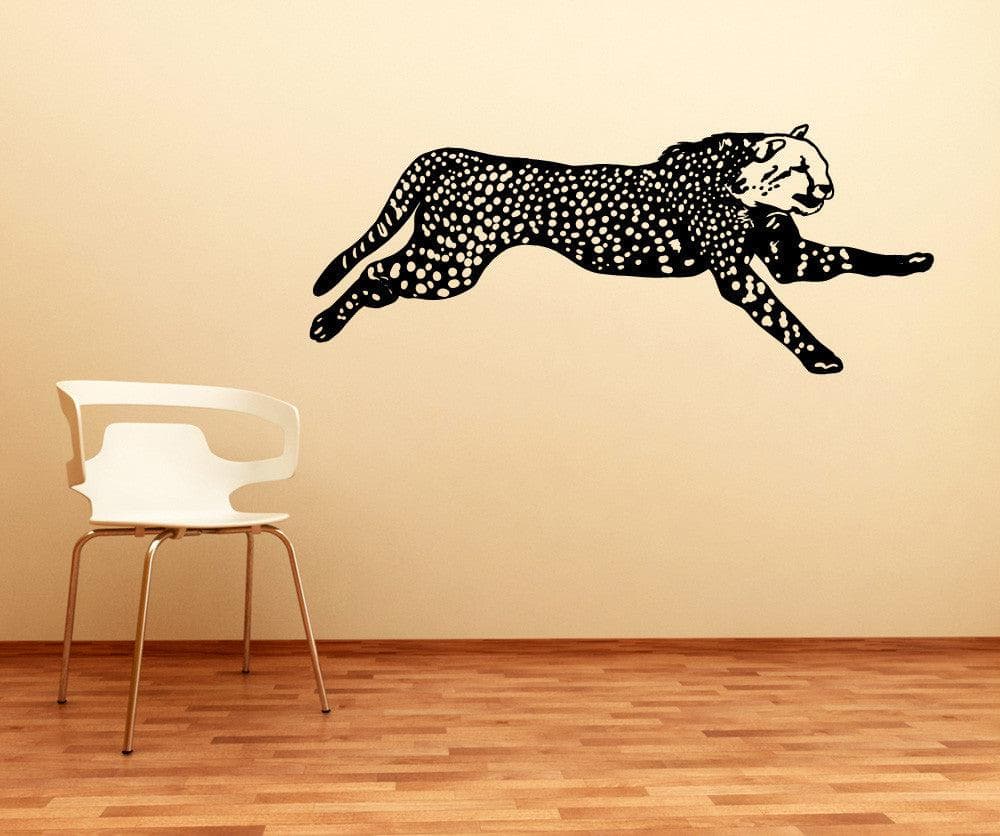 Cheetah Print Vinyl Wall Decal Sticker - Removable Self-Adhesive Home Decor for Bedroom, Living Room, Nursery | #OS_MB877 | Perfect for DIY Wall Art and Interior Design