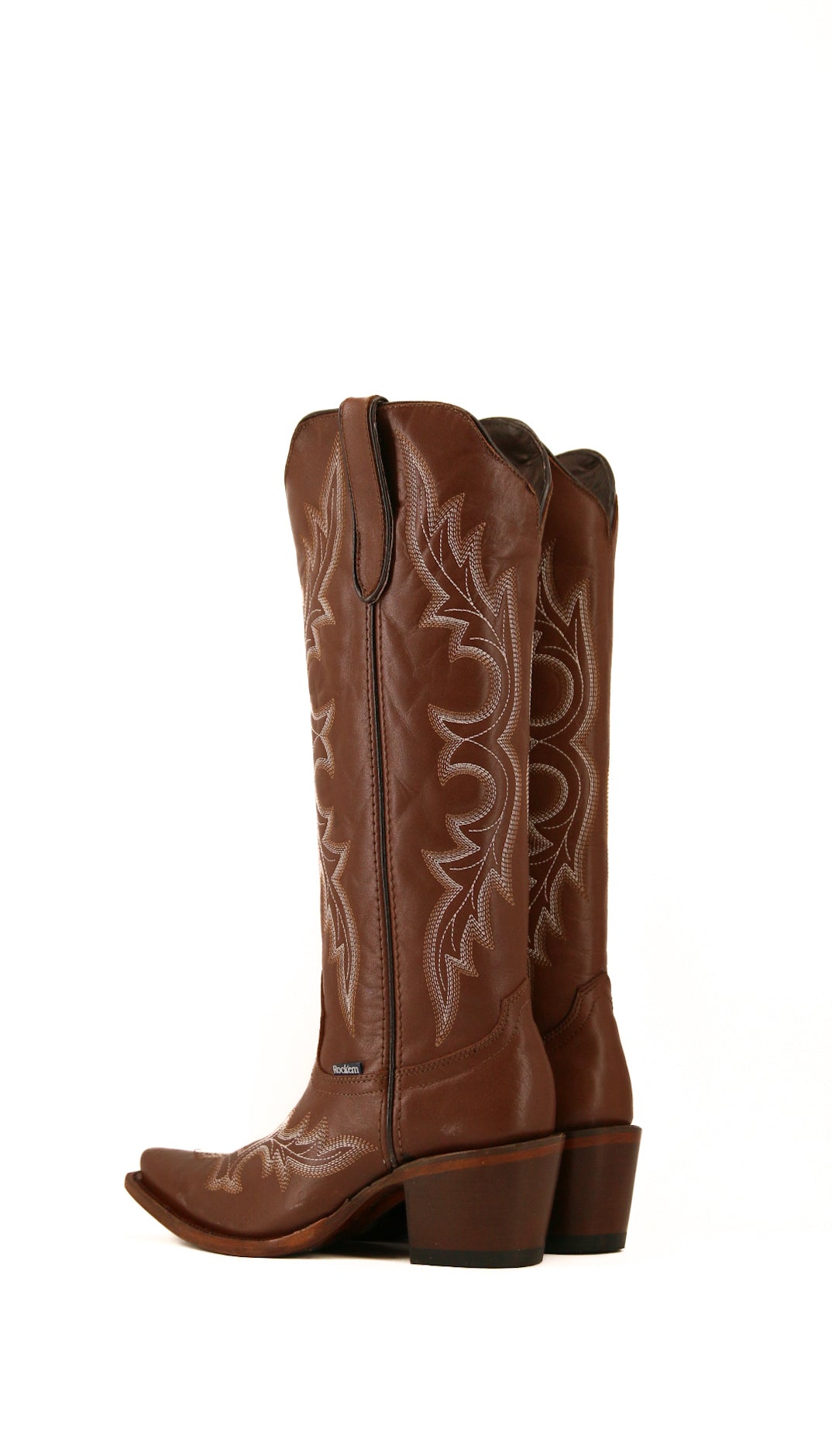 Odette Tall Snip Toe Cowgirl Boots for Women - Western Riding Boots with Pointed Toe & Stacked Heel | Perfect for Country Dancing, Rodeo Events & Fashion Outfits